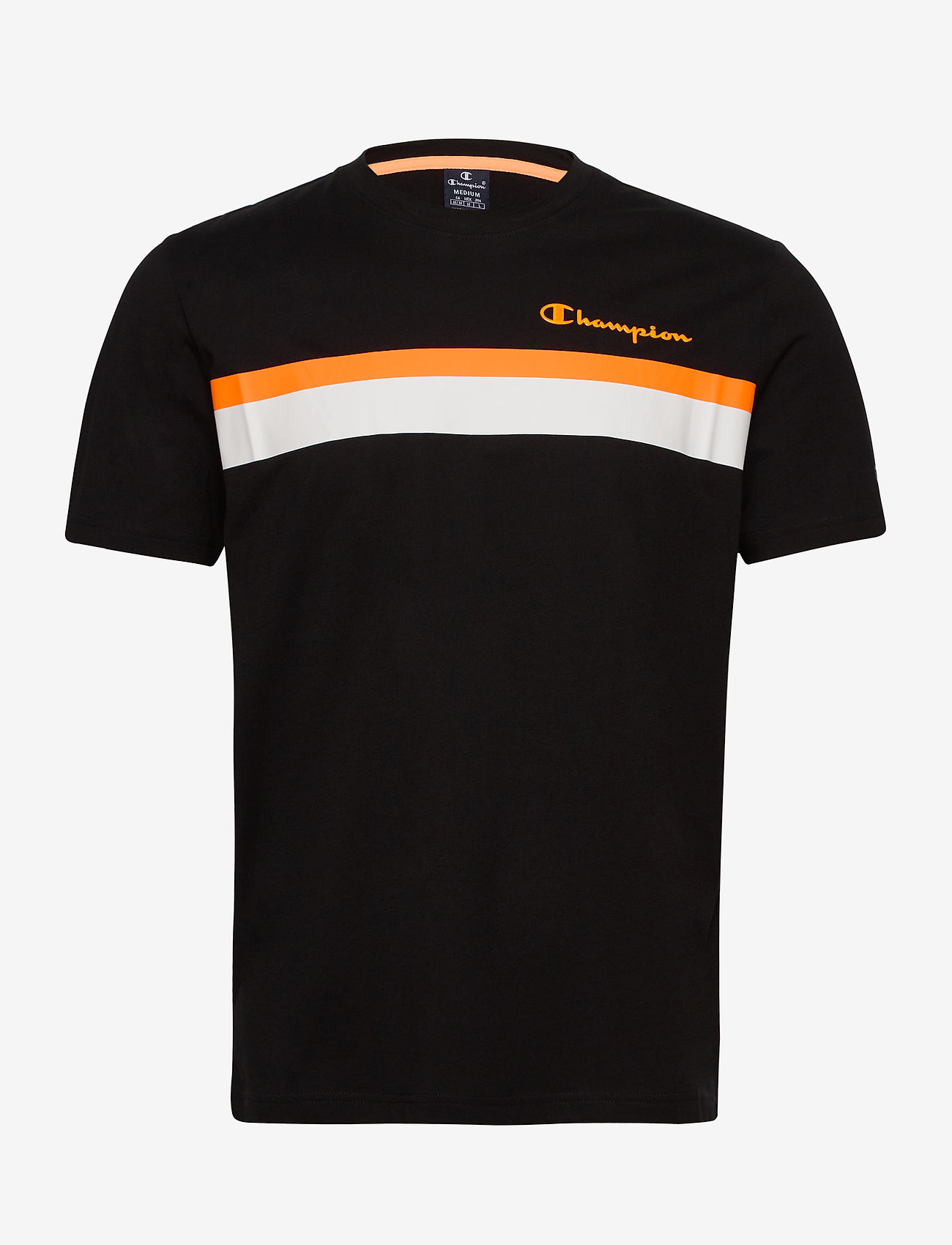 black and orange champion shirt