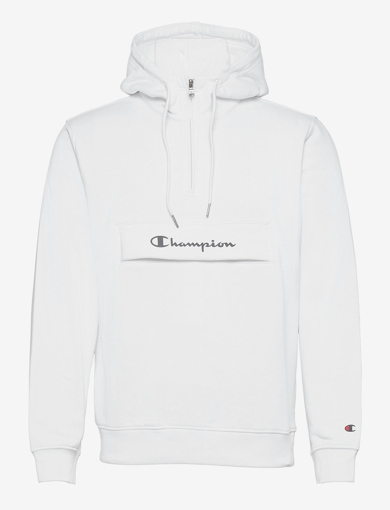 champion hooded half zip sweatshirt