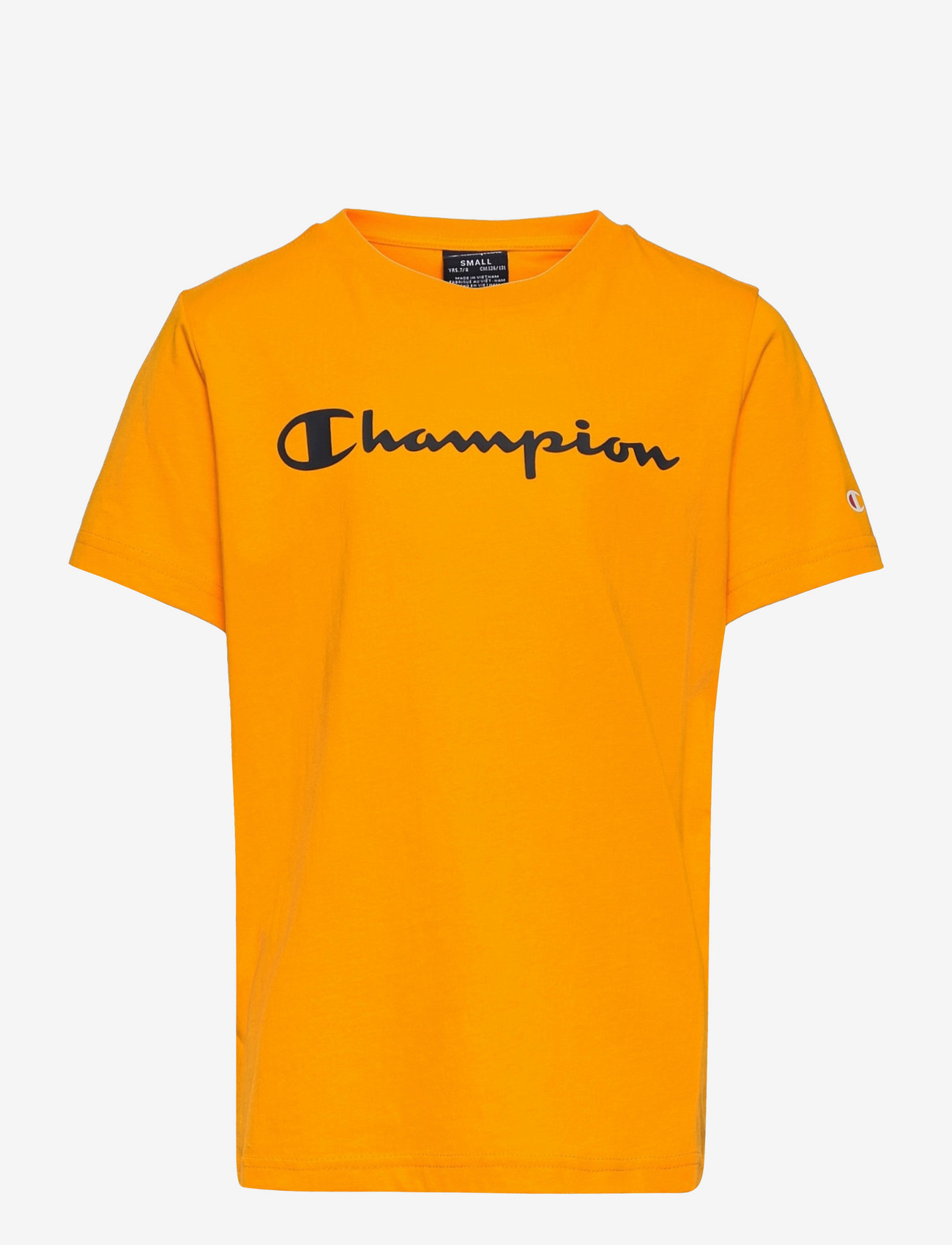 white and orange champion shirt