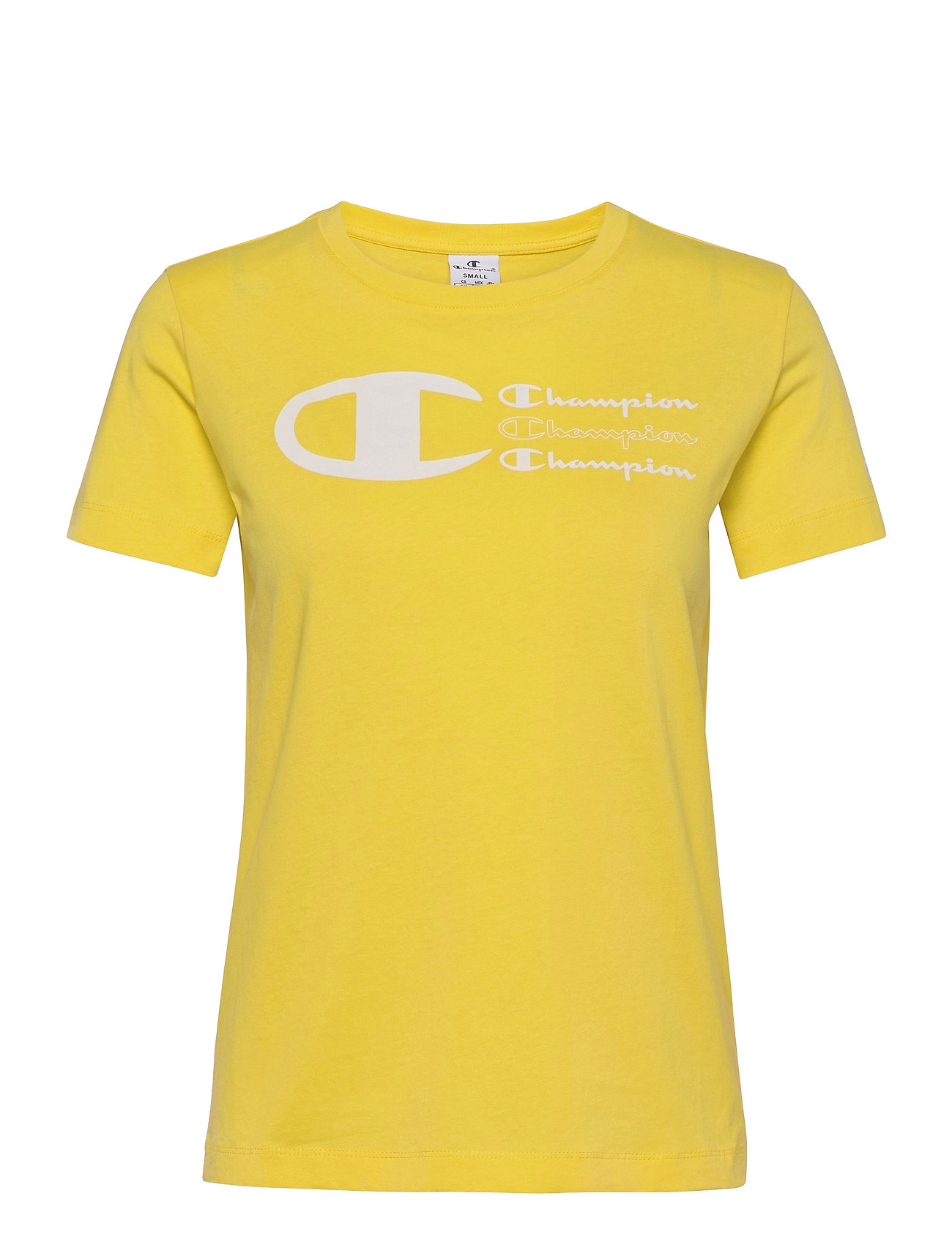Crewneck T-Shirt T-shirts & Tops Short-sleeved Keltainen Champion