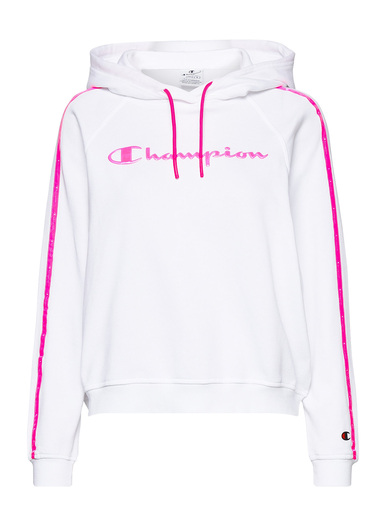 white and pink champion hoodie