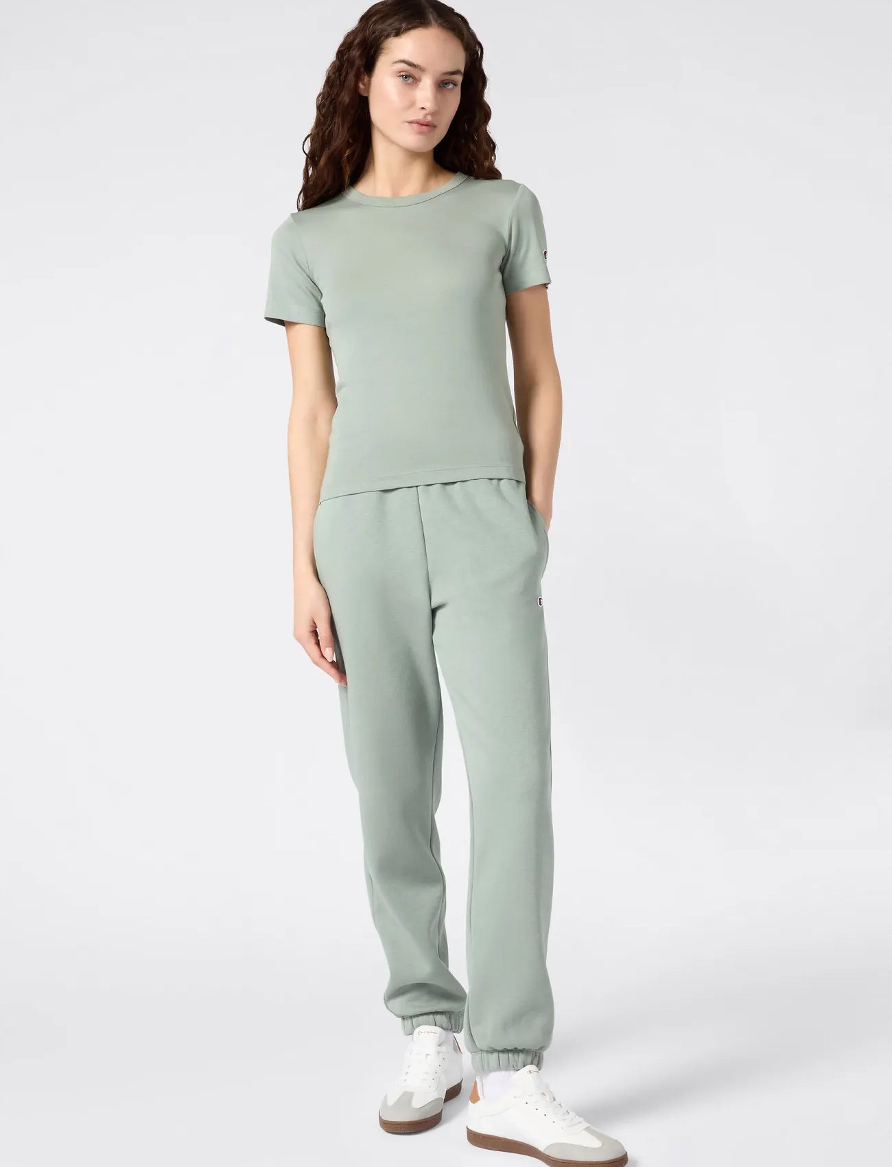 Champion Elastic Cuff Pants, S, Green, Sport Pants > Sport Sweatpants, Dame