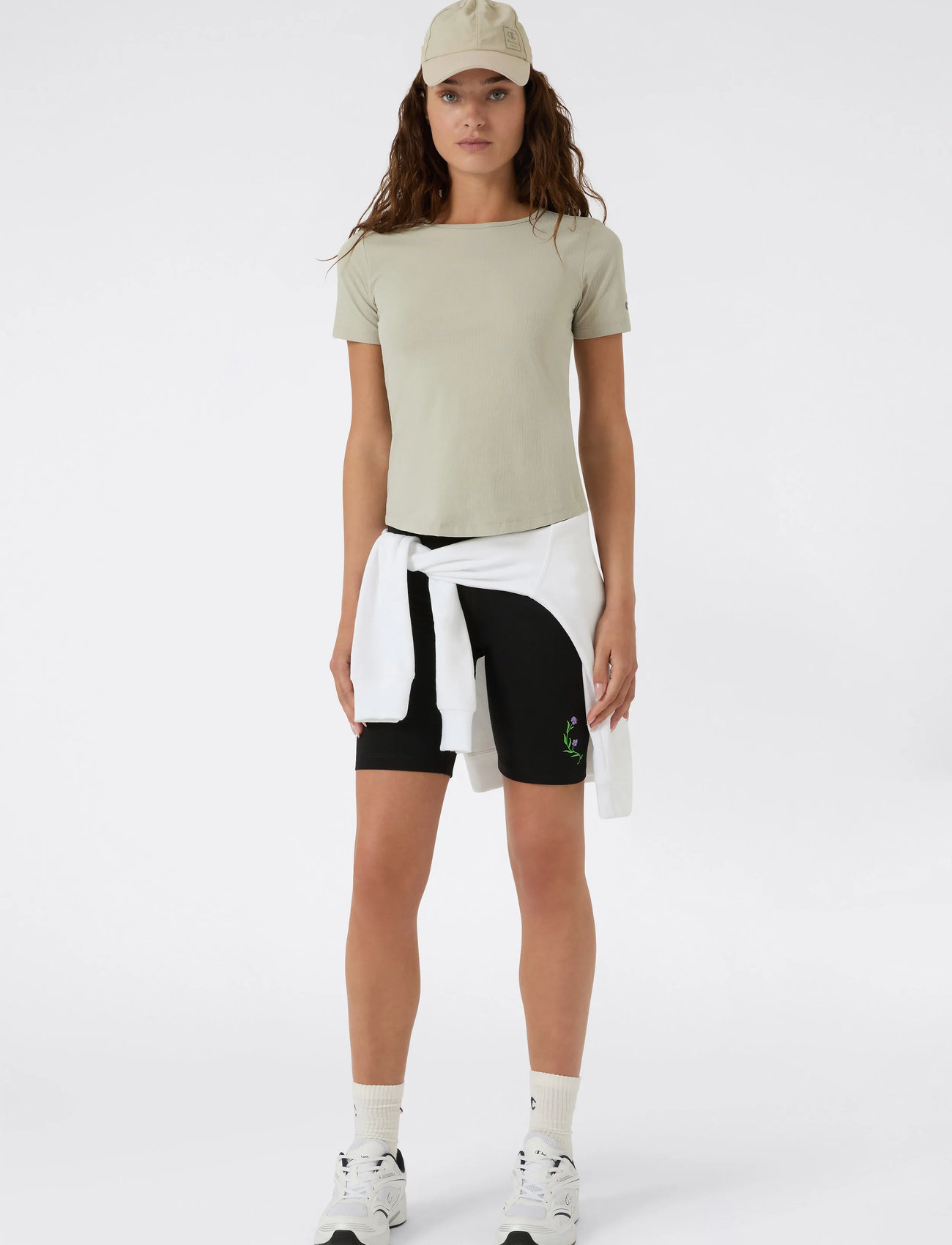 Champion Crewneck Top, L, Beige, T-Shirts & Toppe > Kortærmede, Dame