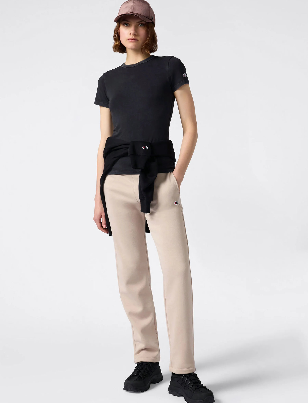 Champion Ss Tee, XS, Black, Sports Overdele & T-shirts > Sport T-shirts, Dame