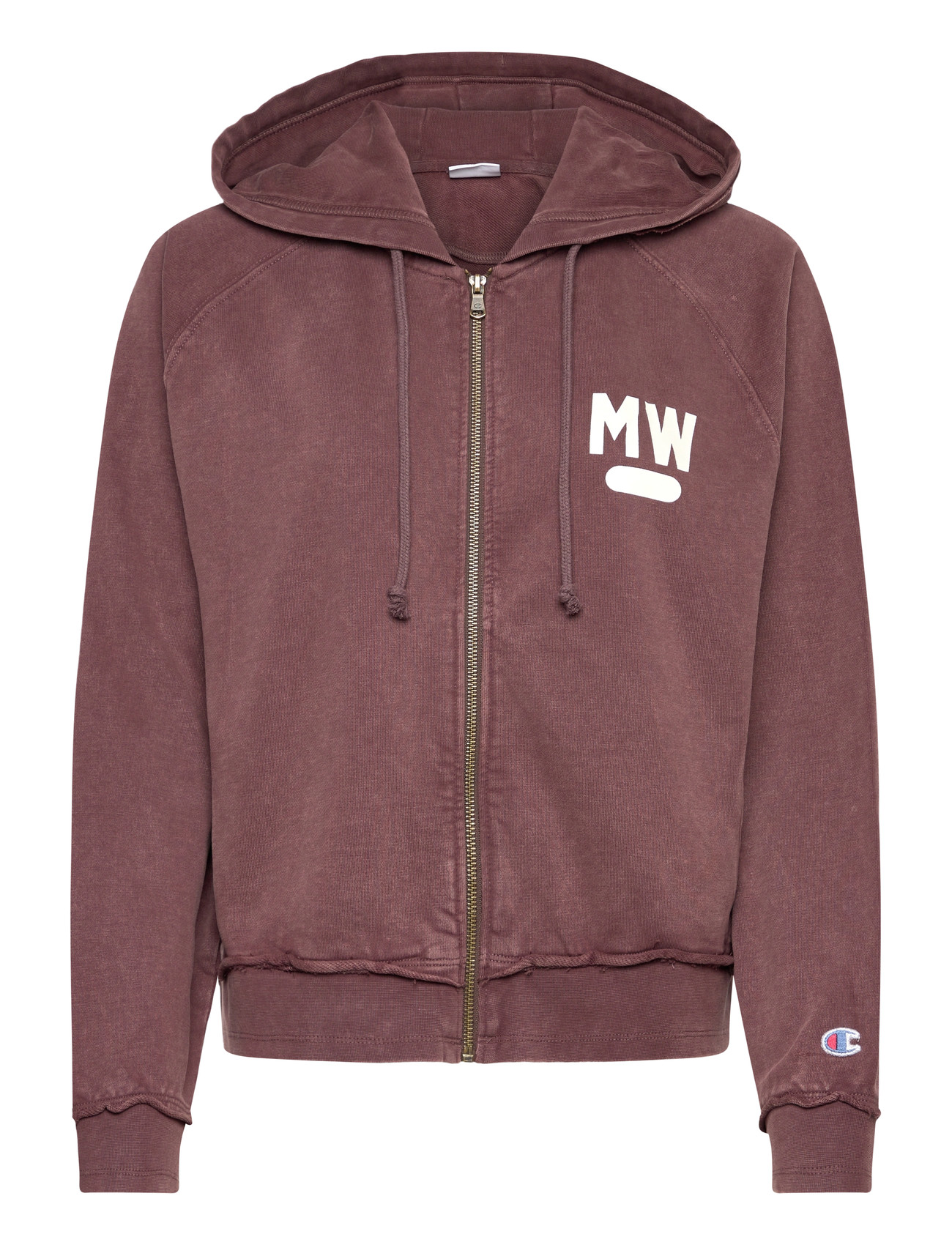 Champion Hooded Full Zip Sweatshirt, XL, Brown, Sport Sweatshirts & Hoodies > Sport Hoodies, Dame