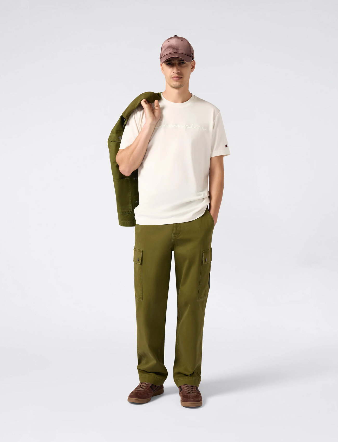 Champion Ss Tee, XS, Cream, T-Shirts > Kortærmede, Herre