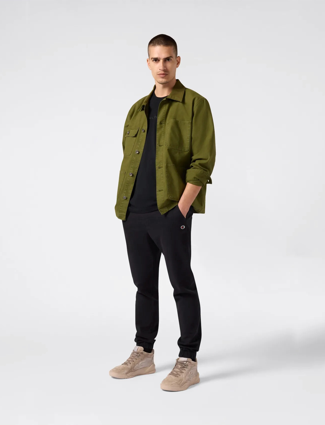 Champion Ss Tee, XS, Black, T-Shirts > Kortærmede, Herre