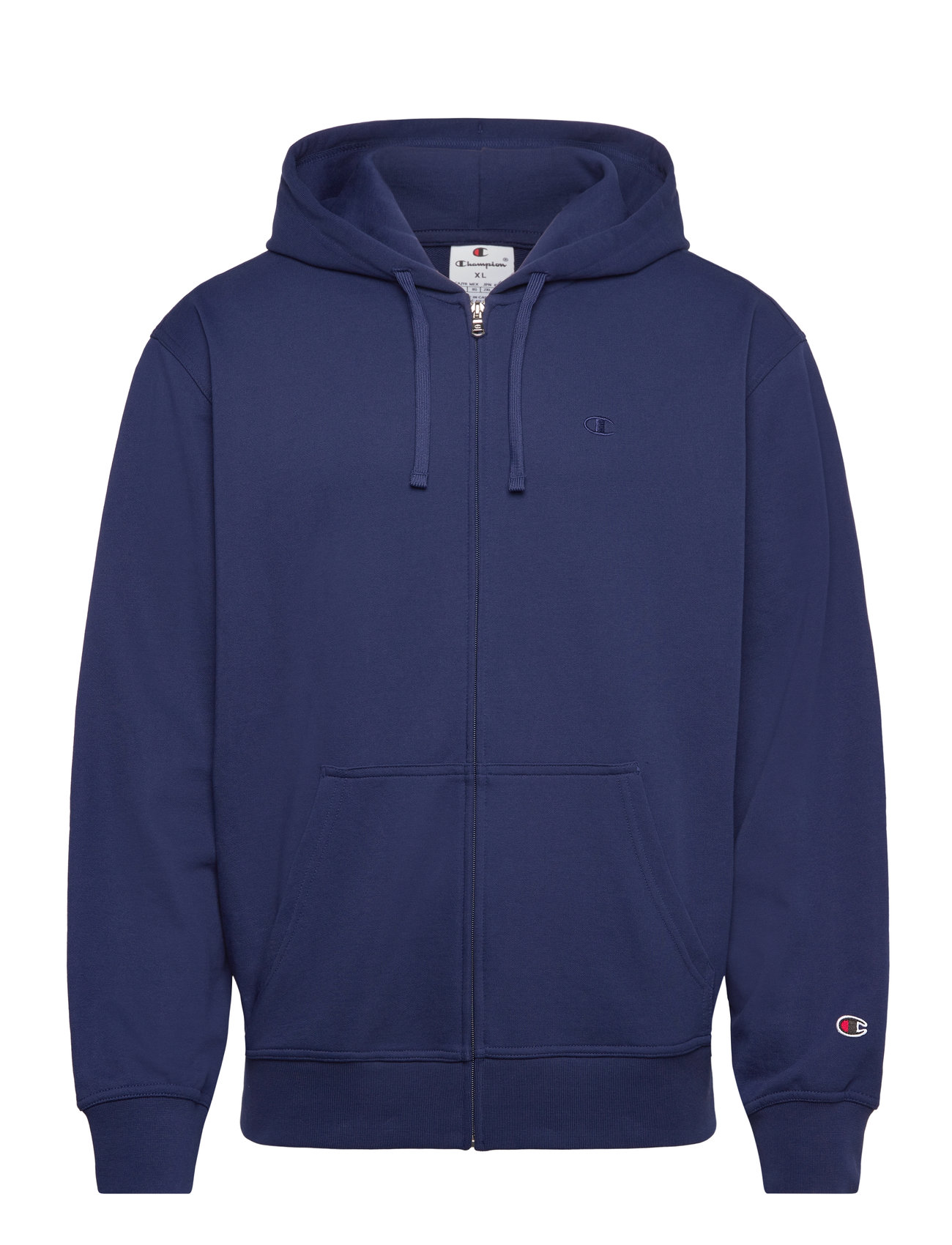 Champion Full Zip Hoodie Sweatshirt Marinblå