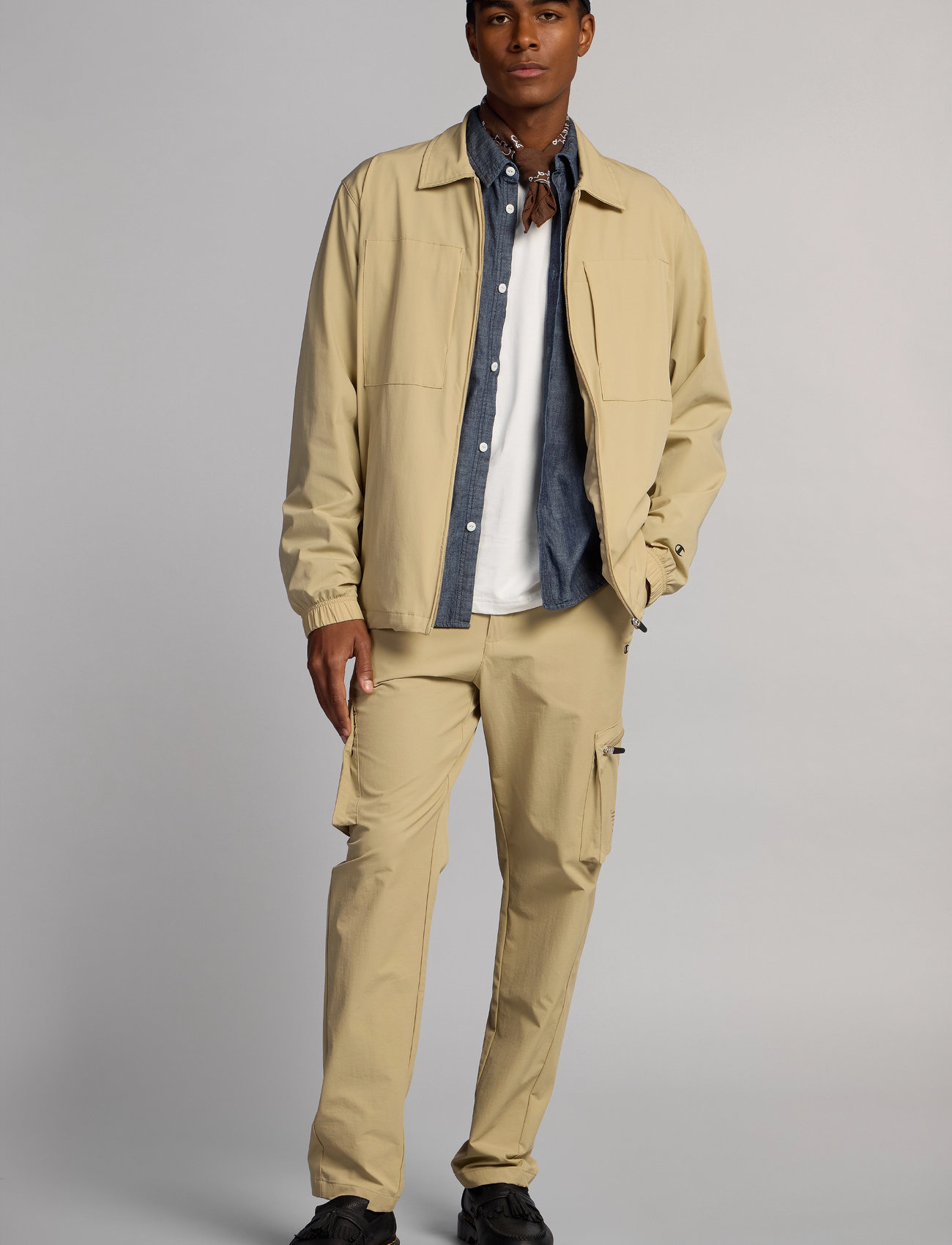 Champion Ls Shirt, M, Beige, Overdele > Overtrøjer, Herre
