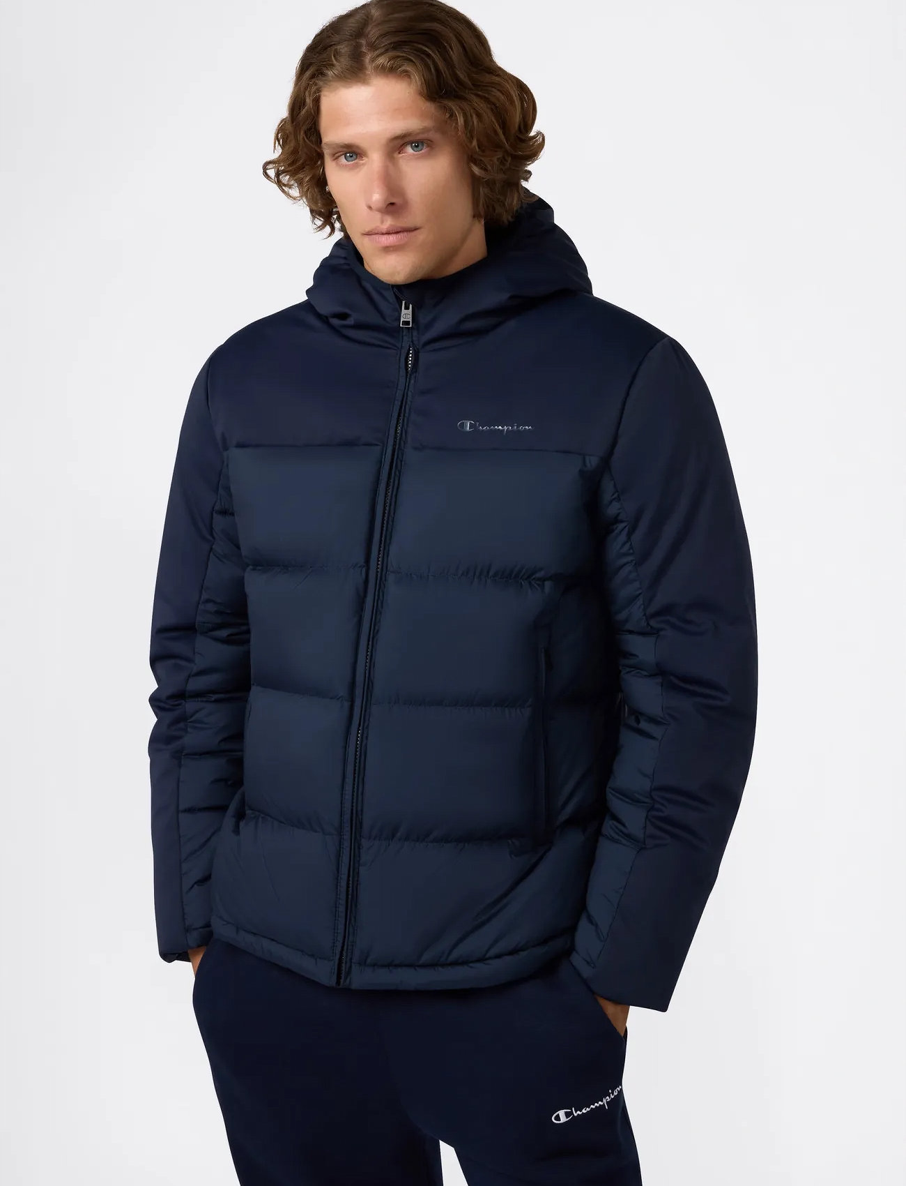 Champion Hooded Jacket, S, Navy, Jakker > Vatterede Jakker, Herre