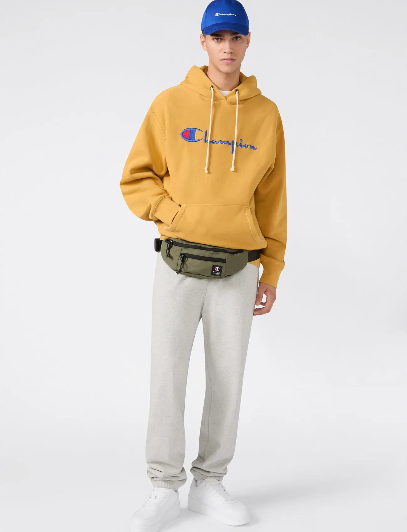 Champion Elastic Cuff Pants, S, Grey, Underdele > Joggingbukser, Herre