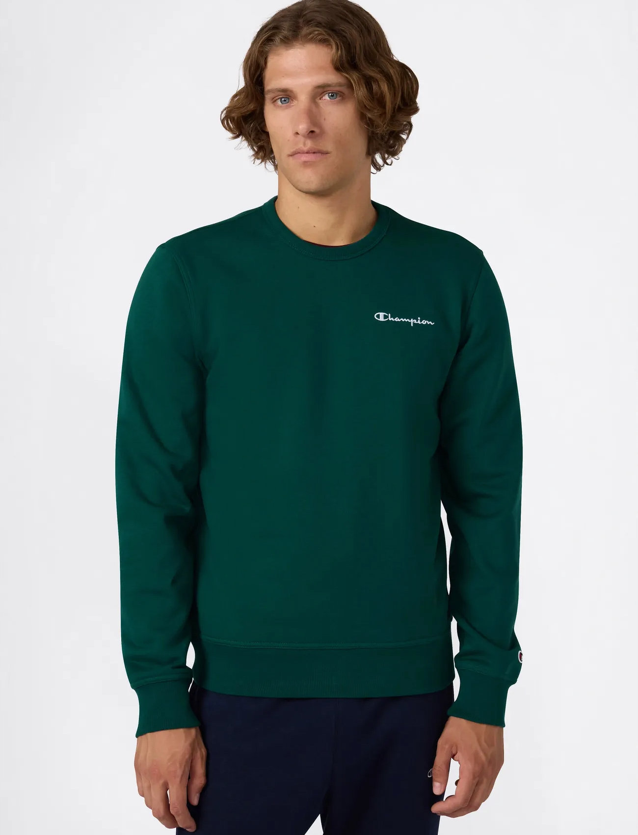 Champion Crewneck Sweatshirt, M, Green, Sweatshirts & Hættetrøjer > Sweatshirts, Herre