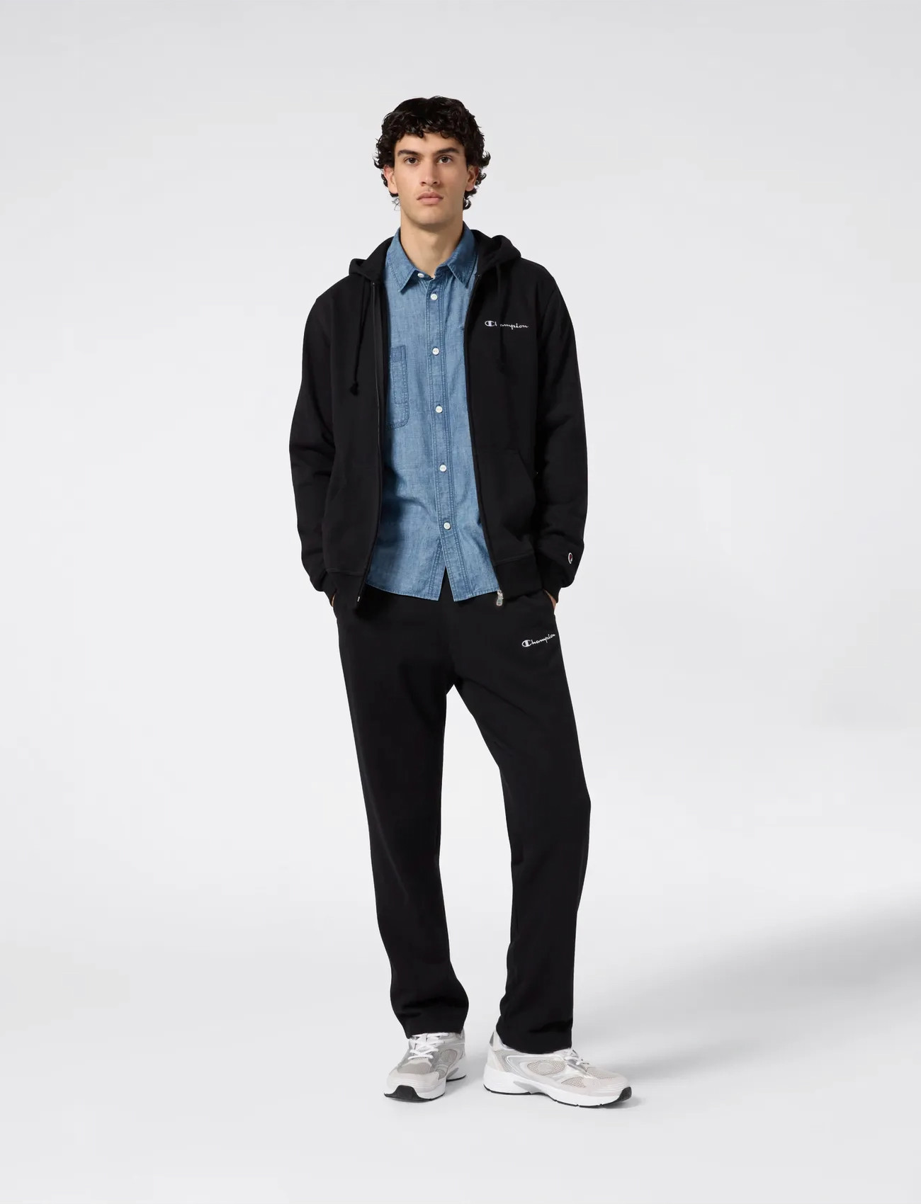 Champion Straight Hem Pants, XXL, Black, Sport Pants > Sport Sweatpants, Herre