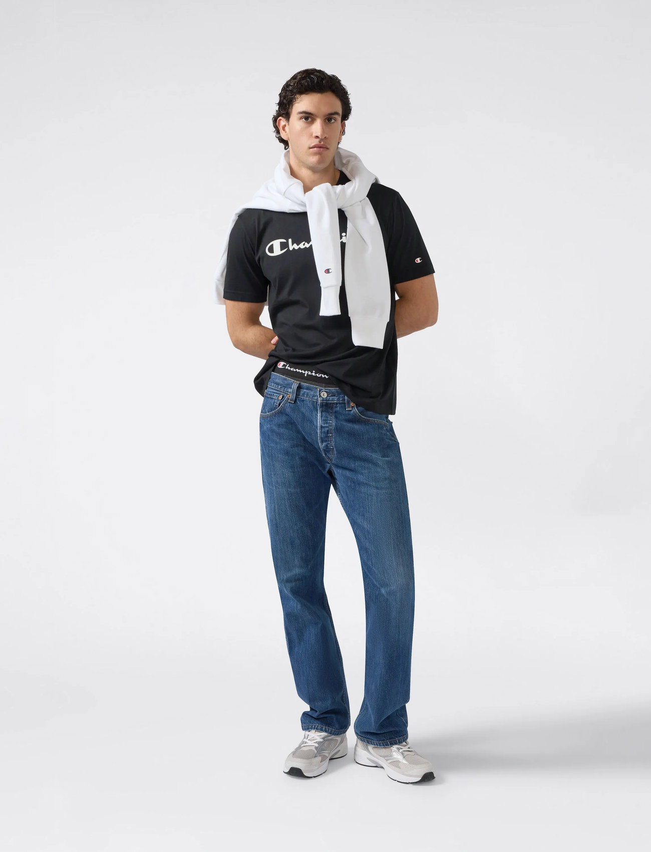 Champion Ss Tee, L, Black, T-Shirts > Kortærmede, Herre
