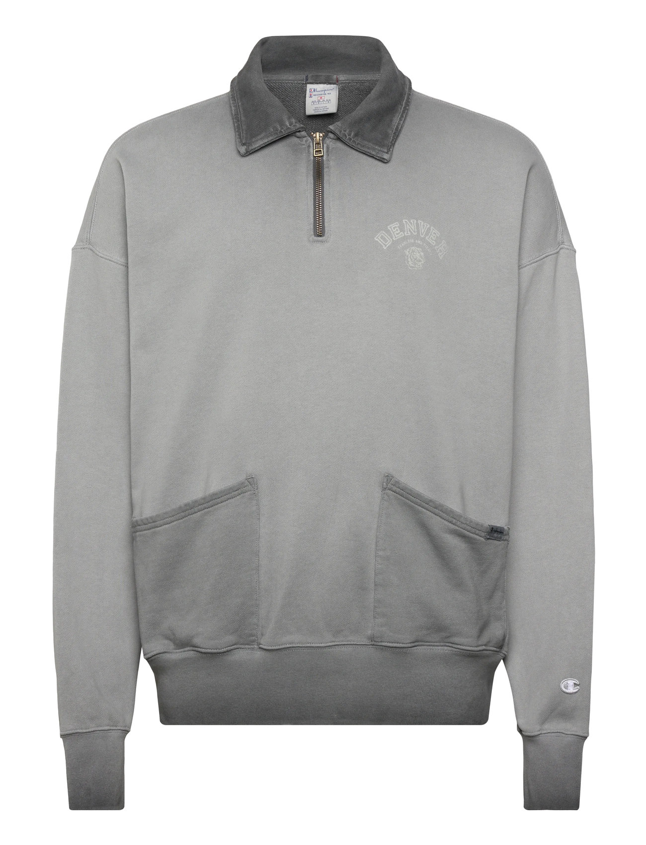 CHAMPION Polo Neck Sweatshirt Grau - XL - Herren