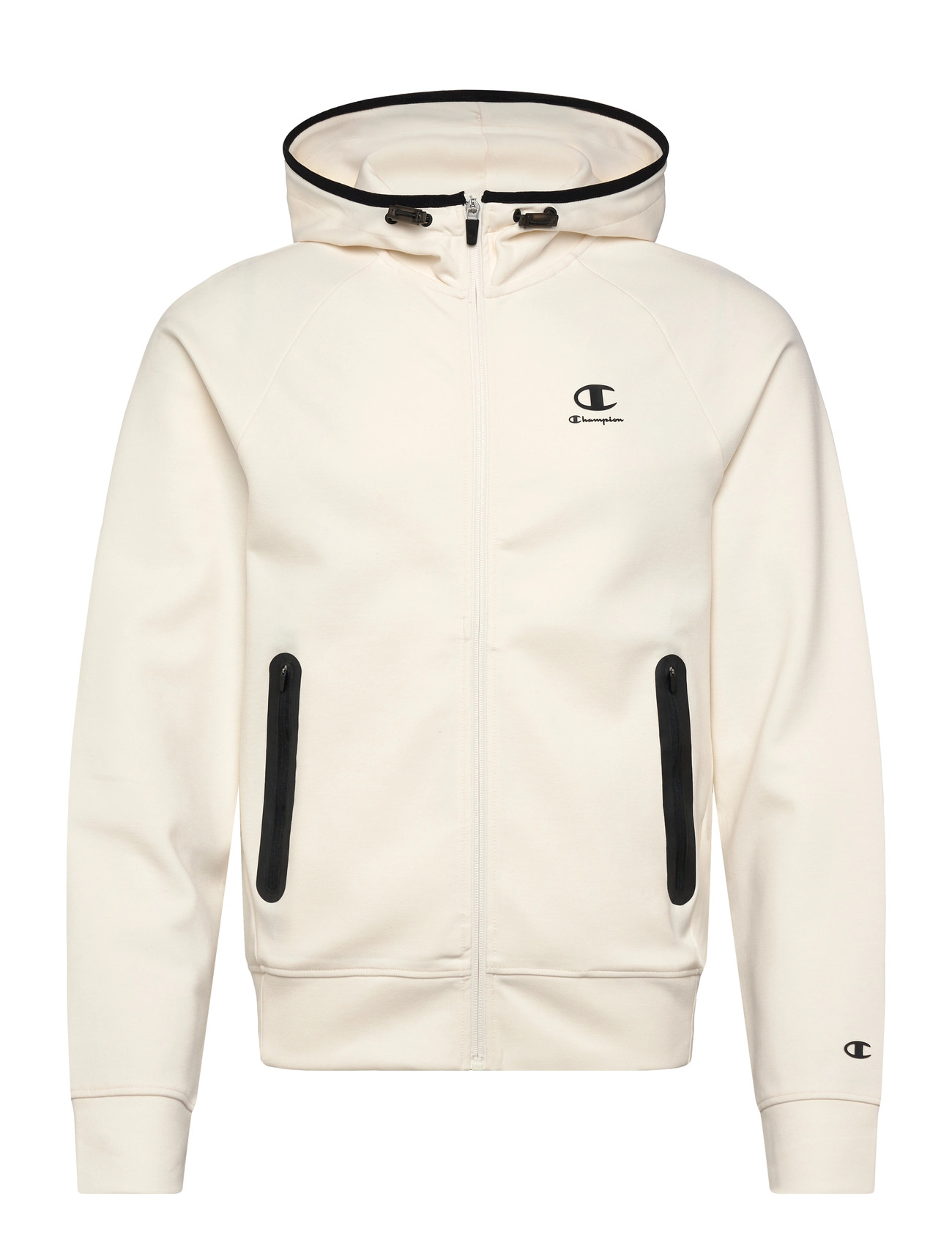 Champion Hooded Full Zip Sweatshirt, XS, Cream, Sport Sweatshirts & Hoodies > Sport Hoodies, Herre