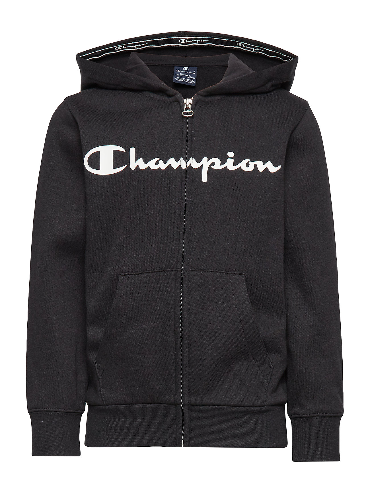 black champion zip up hoodie