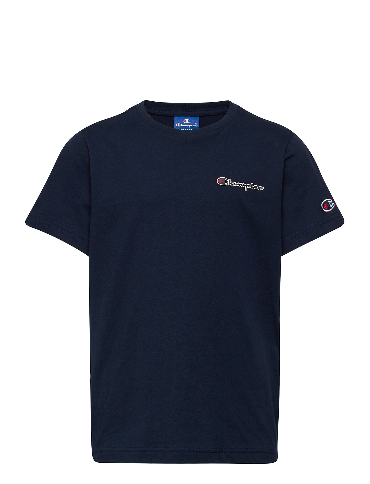 romantisk lidelse største Blå Champion Crewneck T-Shirt T-shirt Blå Champion t-shirts for børn -  Pashion.dk