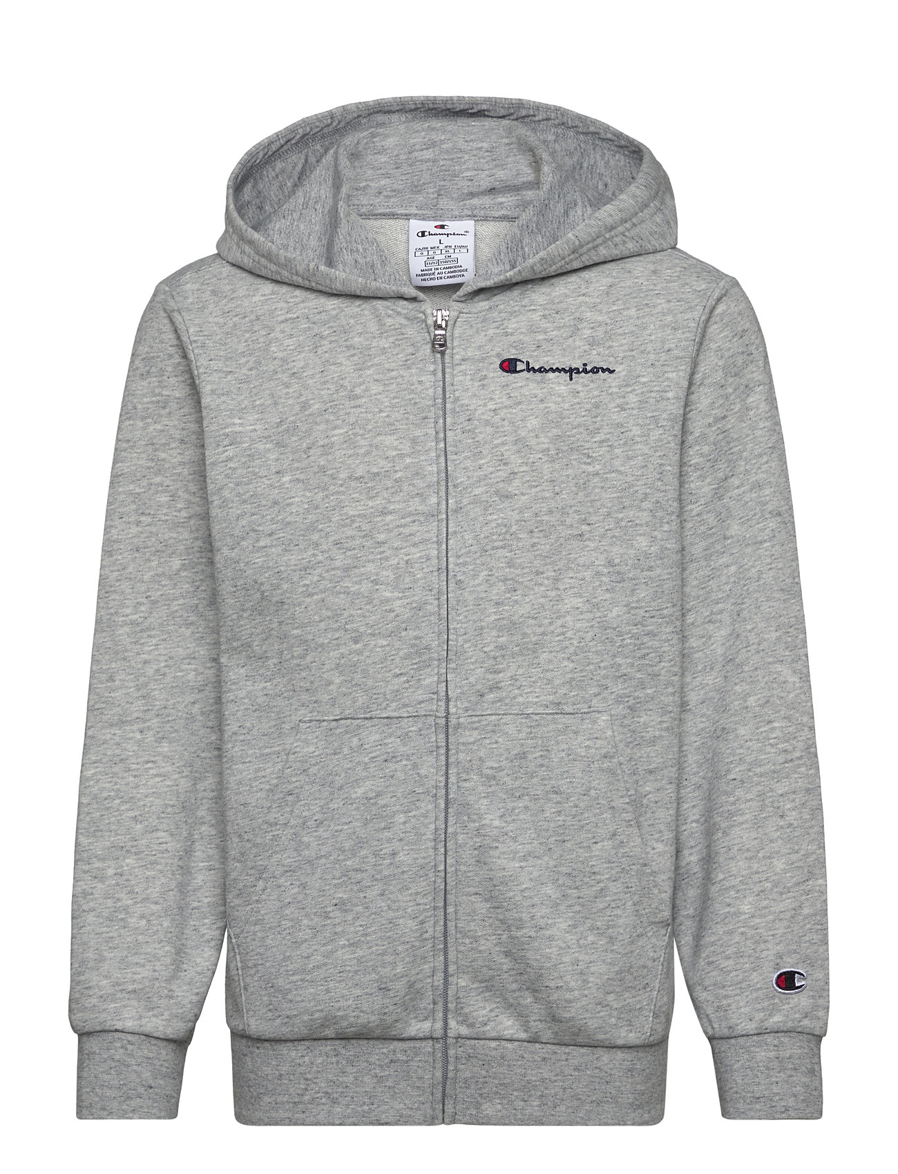 Champion Full Zip Hoodie Sweatshirt Grå