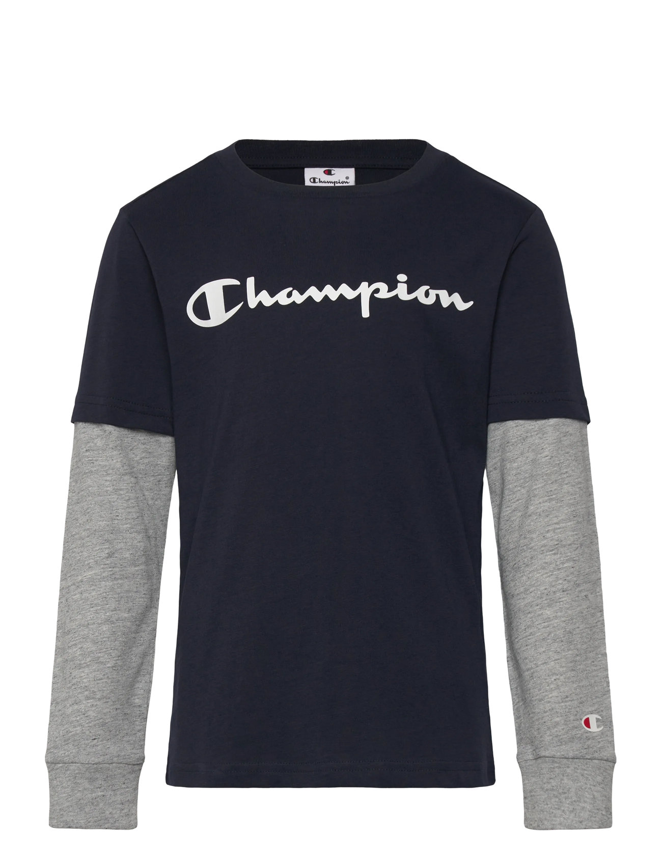 CHAMPION Lange Ärmel T-Shirt Navy - 126-131 - Kinder