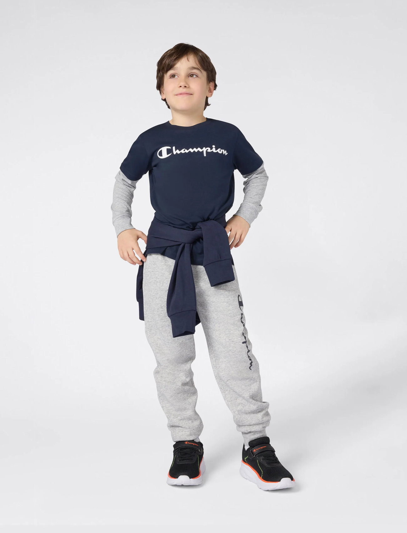 Champion Long Sleeve T-Shirt, 162-167, Navy, T-Shirts > Langærmede T-shirts, Børn
