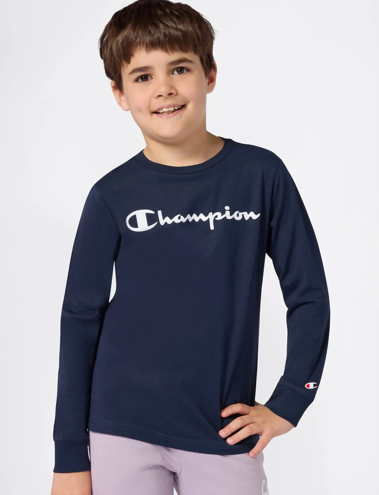 Champion Ls Shirt, 162-167, Black, T-Shirts > Langærmede T-shirts, Børn