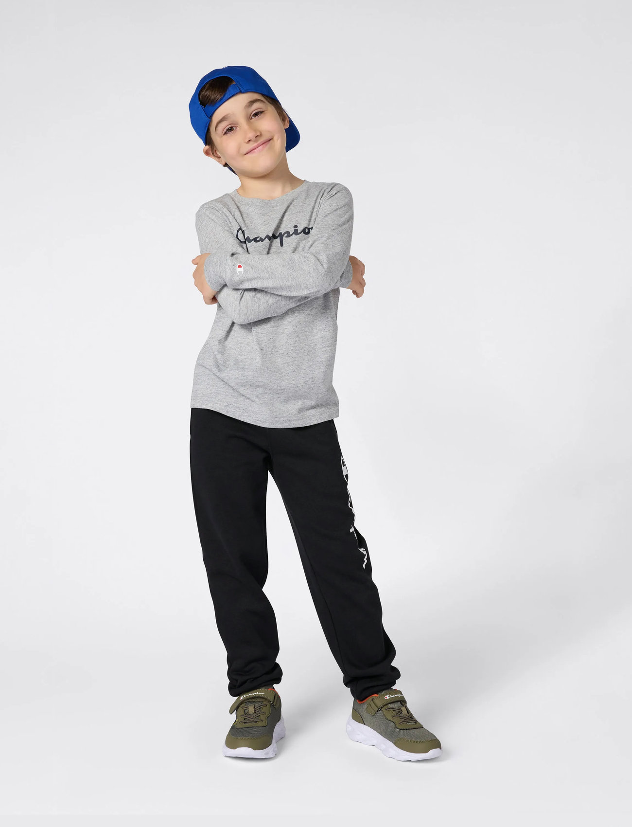 Champion Ls Shirt, 114-119, Grey, T-Shirts > Langærmede T-shirts, Børn