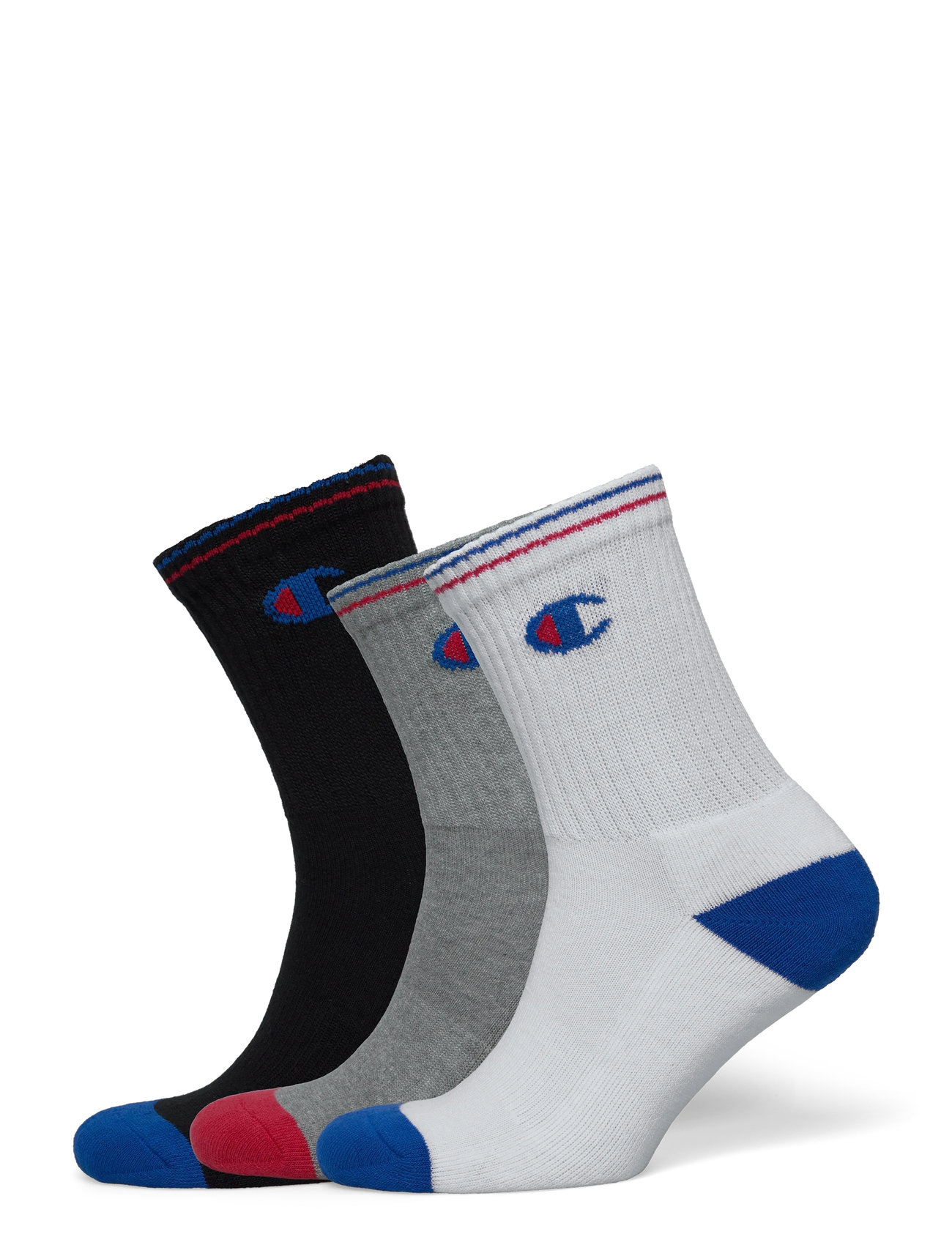 Champion 3Pk Crew Socks, 35-38, Multi/patterned, Sokker > Almindelige Sokker, Herre