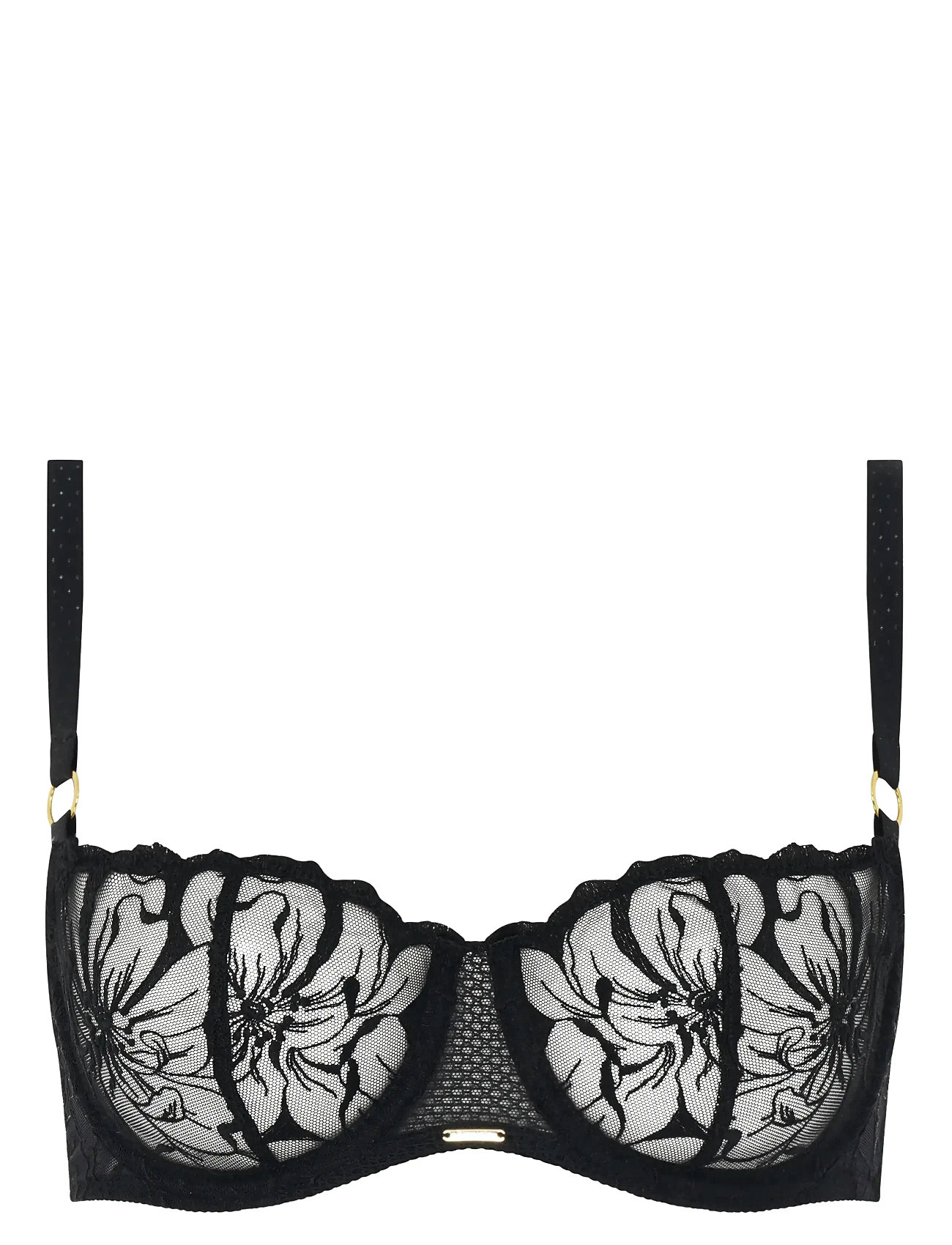 CHANTELLE Fleurs Half-Cup Balcony BH Schwarz - Ex75 - Damen