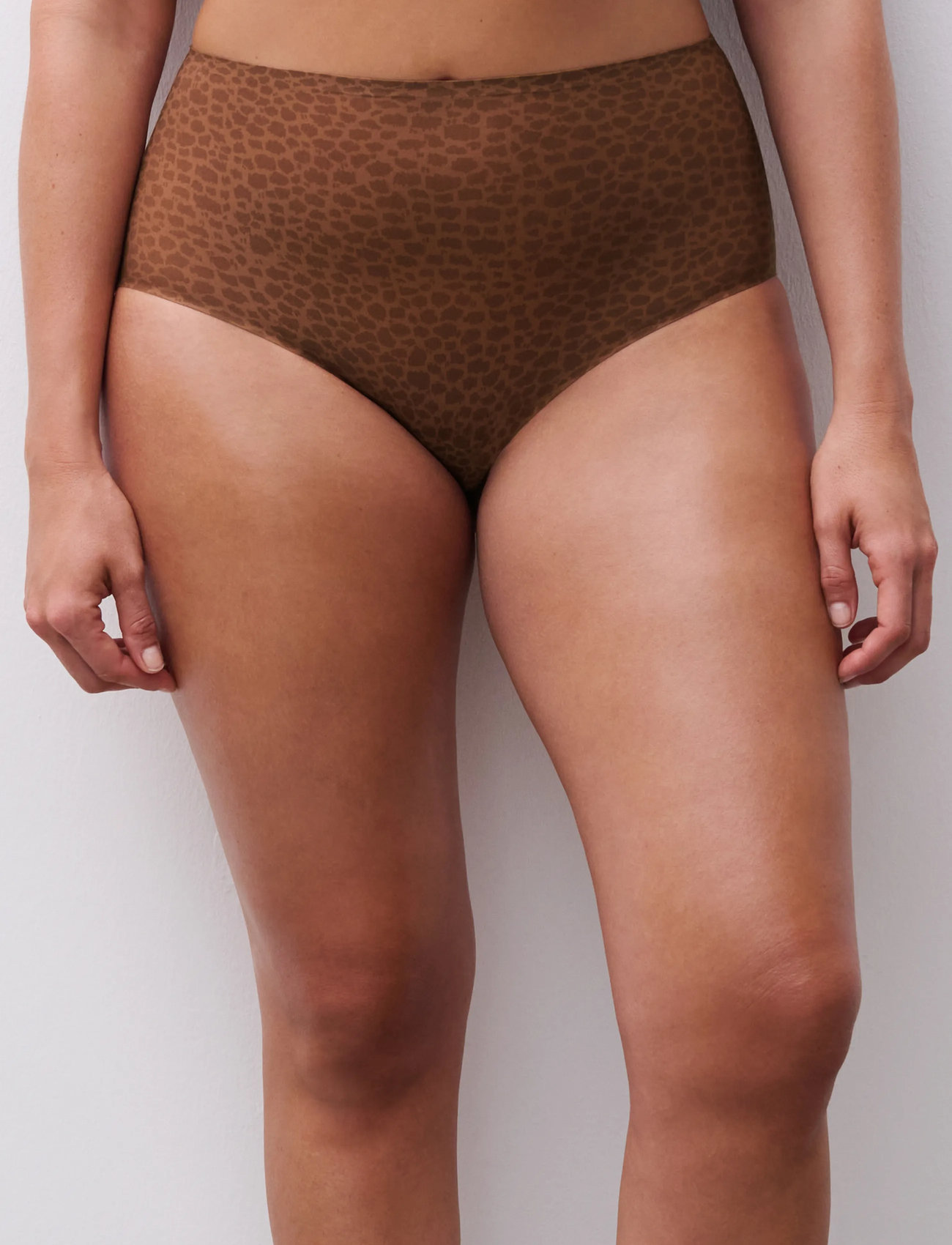 CHANTELLE Softstretch High Waist Brief (Printed), One Size, Brown, Trusser > Trusser Med Høj Talje, Dame