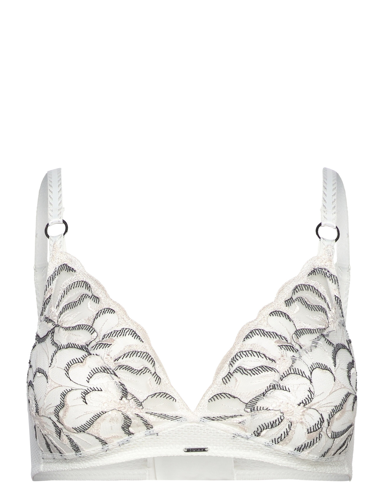 Fleurs Wirefree Triangle Bra White CHANTELLE