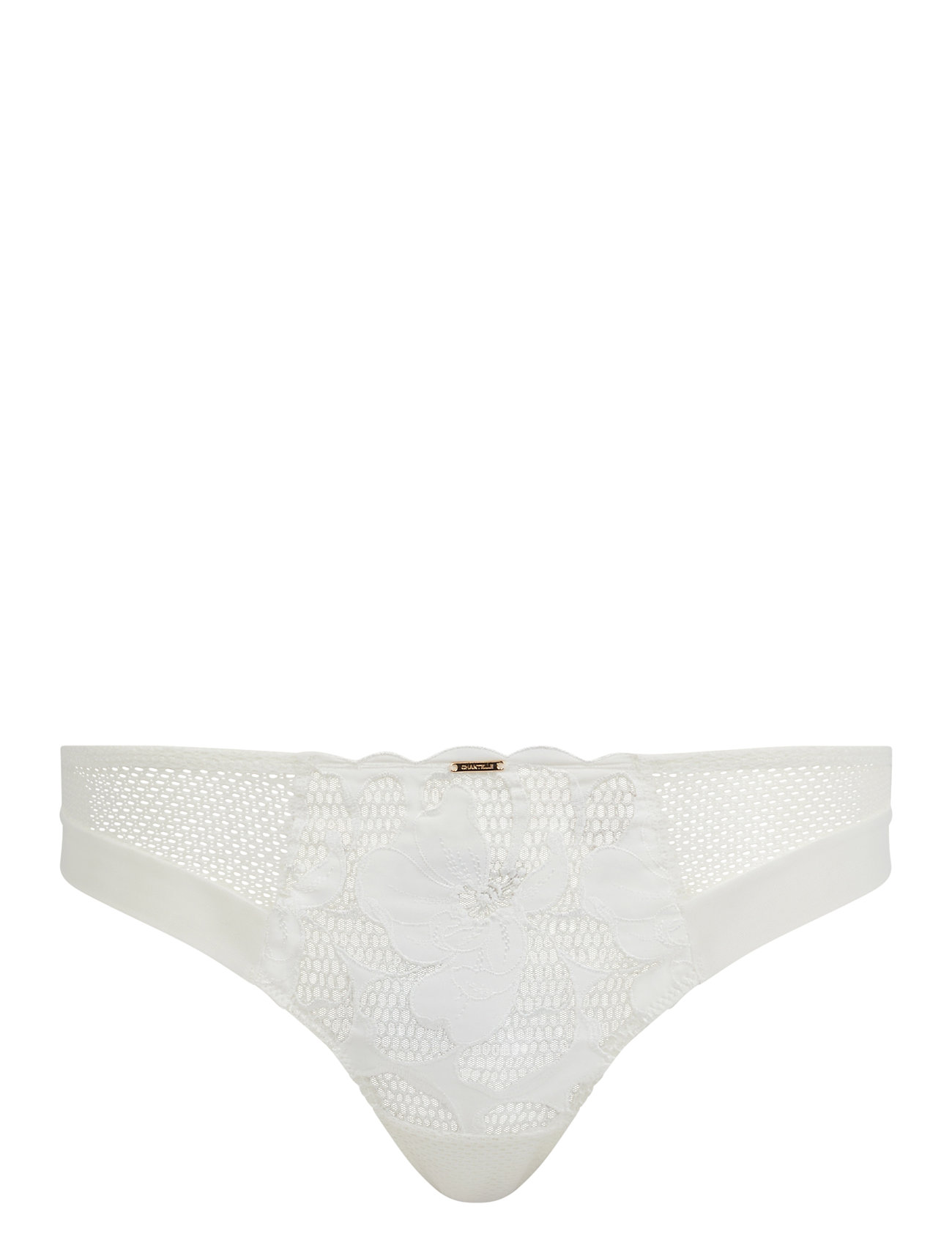 Fleurs Signature Tanga Lingerie Panties Brazilian Panties White CHANTELLE