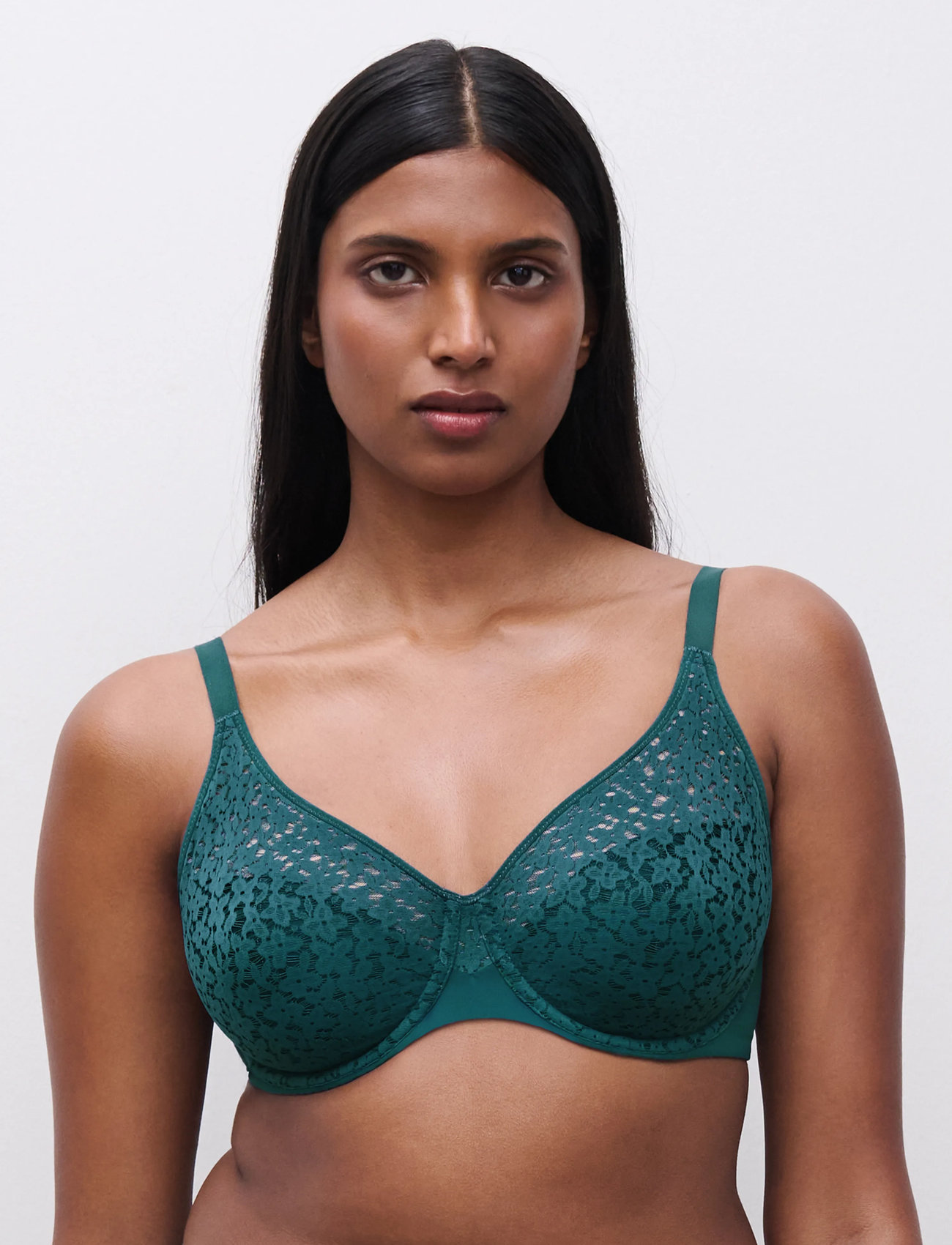 CHANTELLE Norah Covering Molded Bra, B x 75, Green, Bh'Er Og Toppe > Bh'Er Med Fuld Skål, Dame