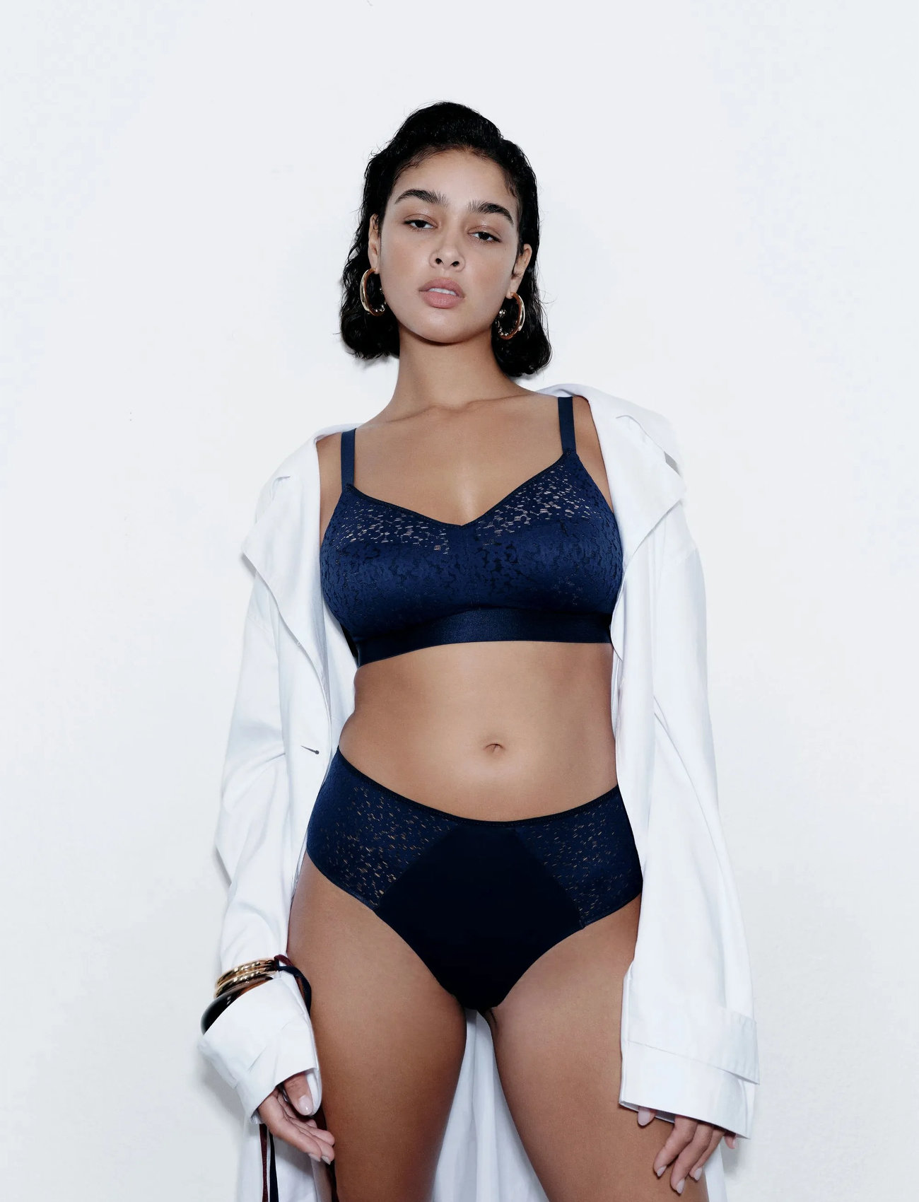 CHANTELLE Norah Wirefree Support Bra, 80 G, Soft Bras, Marineblau - Non Wired Frauen