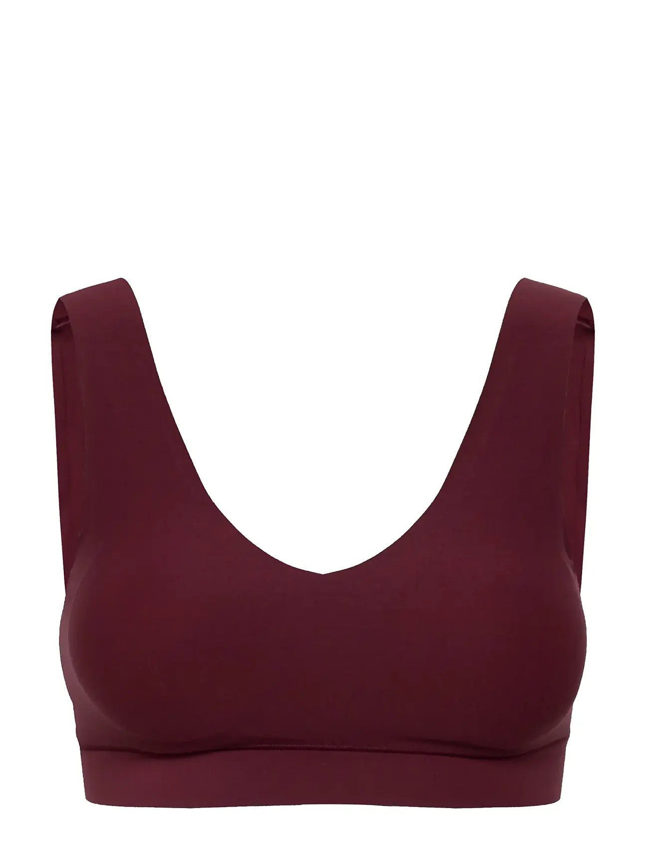 CHANTELLE Soft Stretch Gefüttert V-Ausschnitt Oberteil Burgundy - XS/S - Damen