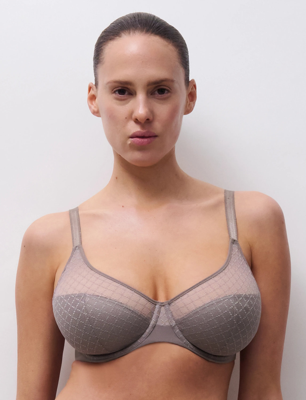 CHANTELLE Norah Chic Covering Molded Bra, F x 80, Grey, Bh'Er Og Toppe > Bh'Er Med Fuld Skål, Dame