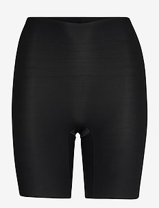 Soft Stretch High Waist Mid-Thigh Short - shapewear-hosen - black