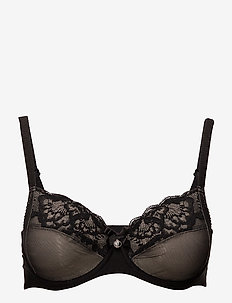 Orangerie Very Covering Underwired Bra - full cup bh - black