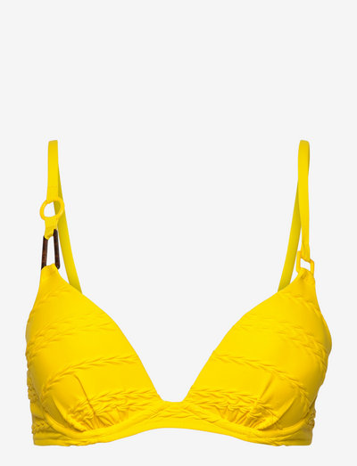Texture Push-up bra - upplyfti bikini - yellow lemon