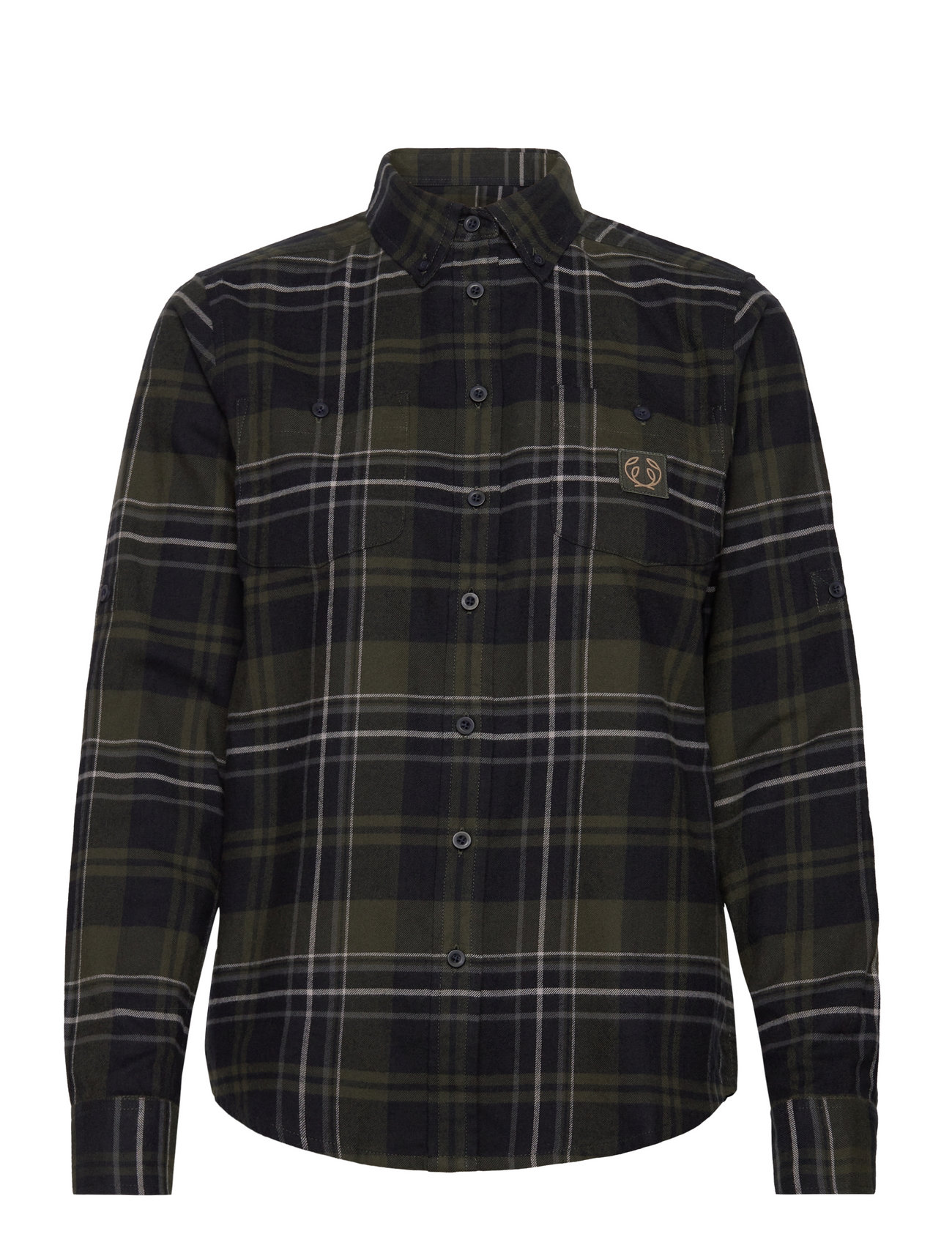 Heron Flannel Shirt Green Chevalier