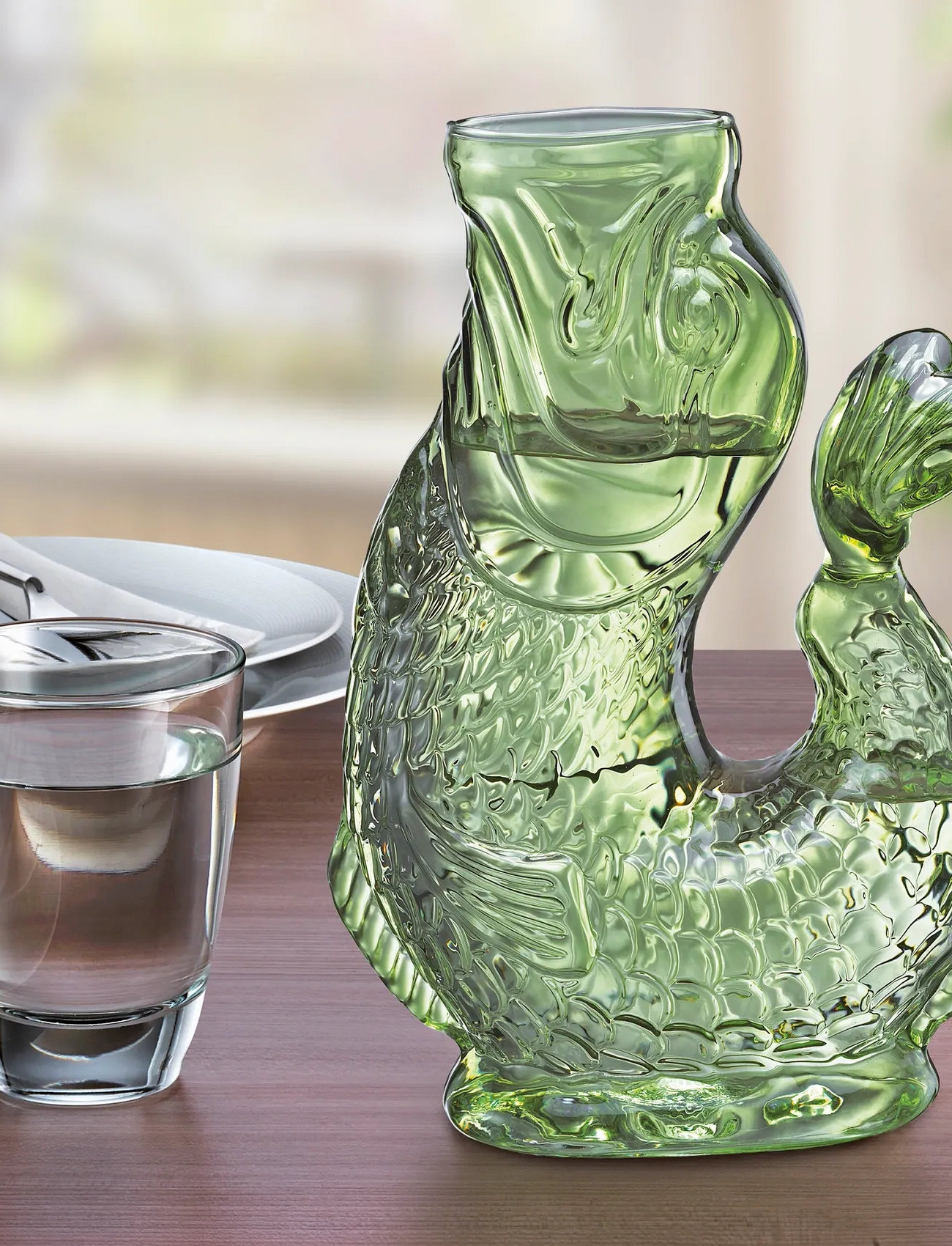cilio Vandkaraffel Fisk, Grøn, Glas, Nemo, 1 L, Green, Kander & Karafler > Vandkarafler & Kander, Unisex