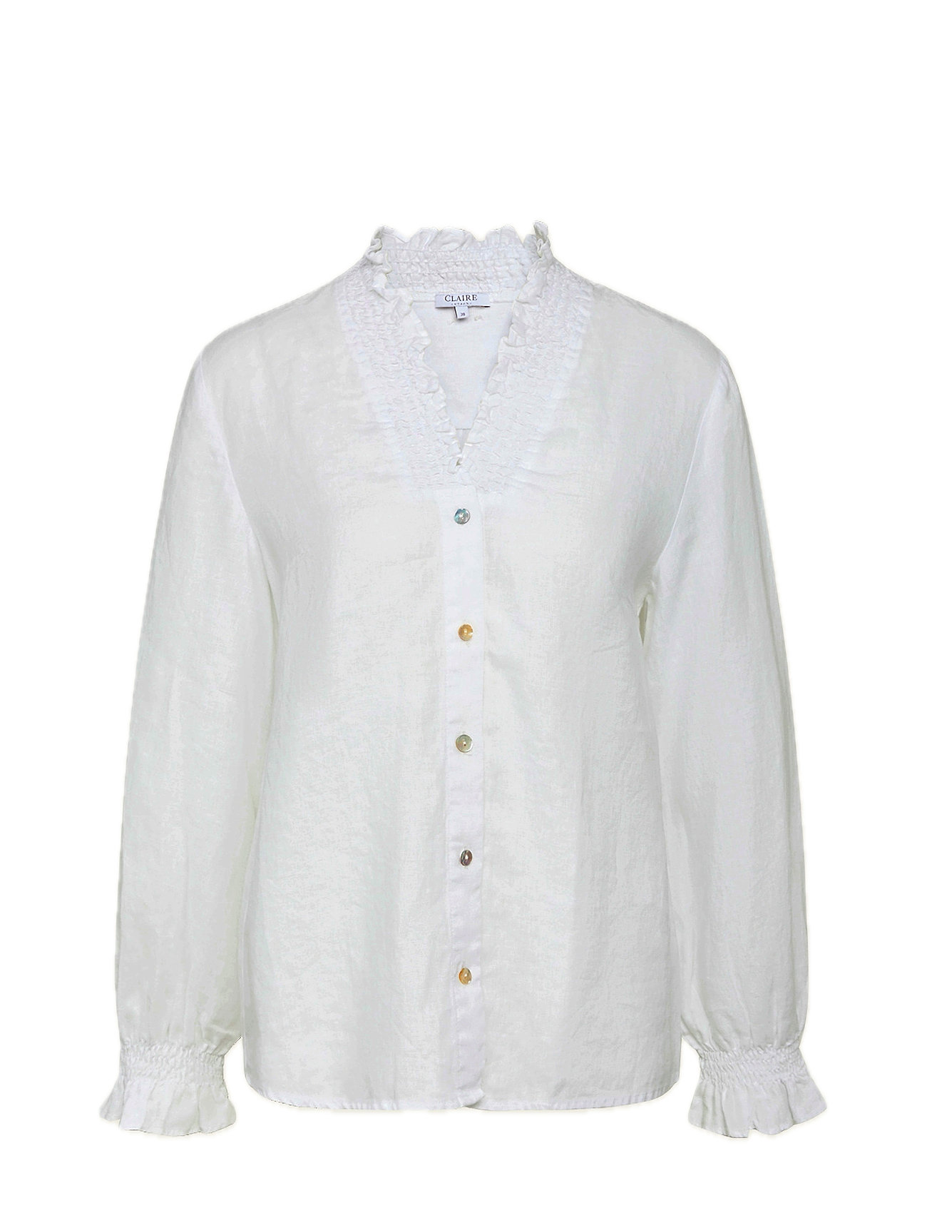 Claire Woman Cw-Rici - Blouse, 34, White, Bluser > Langærmede, Dame