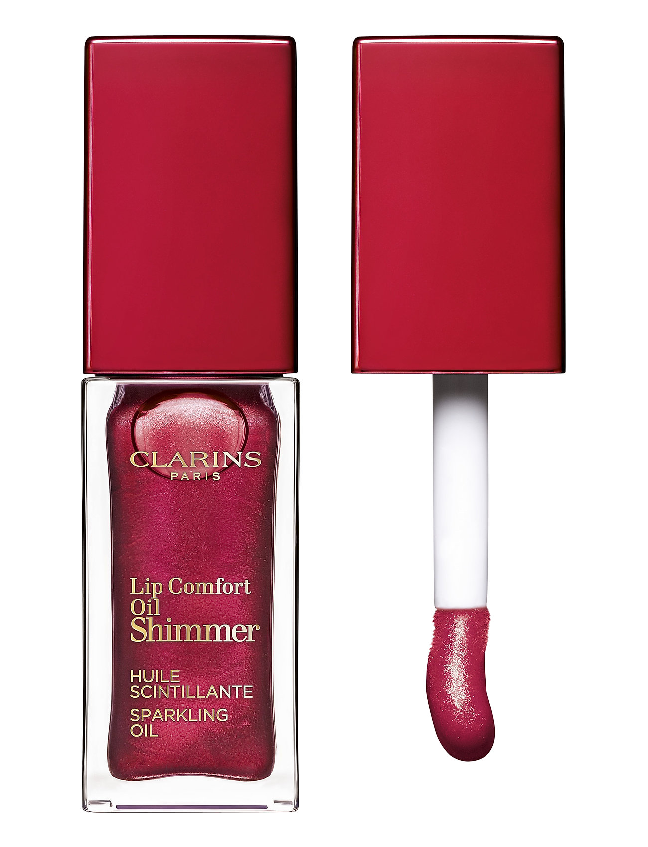 Lip Comfort Oil Shimmer Lipgloss Makeup Red Clarins