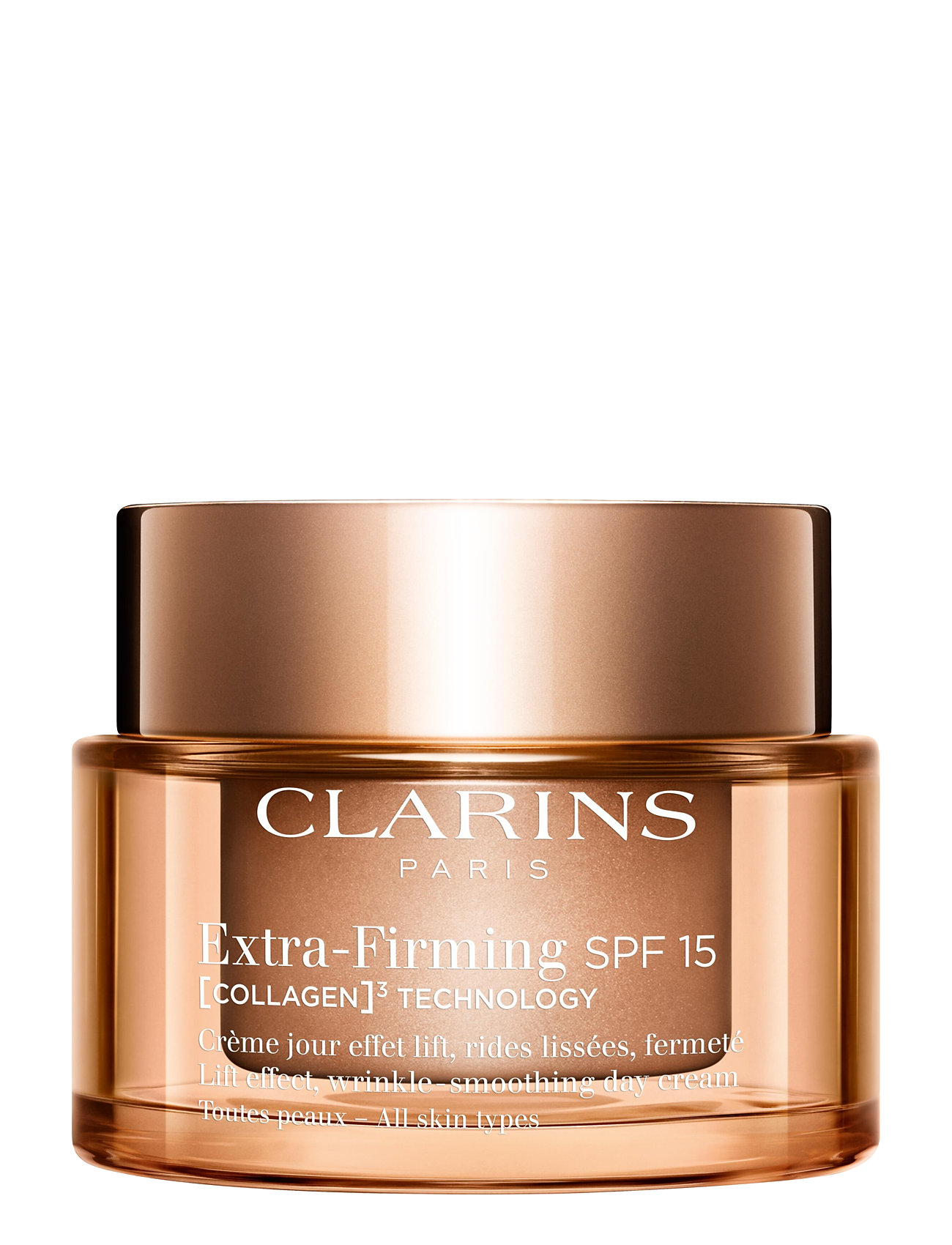 Clarins Extra-Firming Jour Lift Effect, Wrinkle-Smoothing Day Cream All Skin Types Spf15 Nude