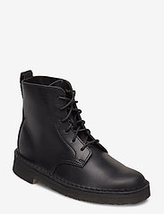 clarks flat black boots