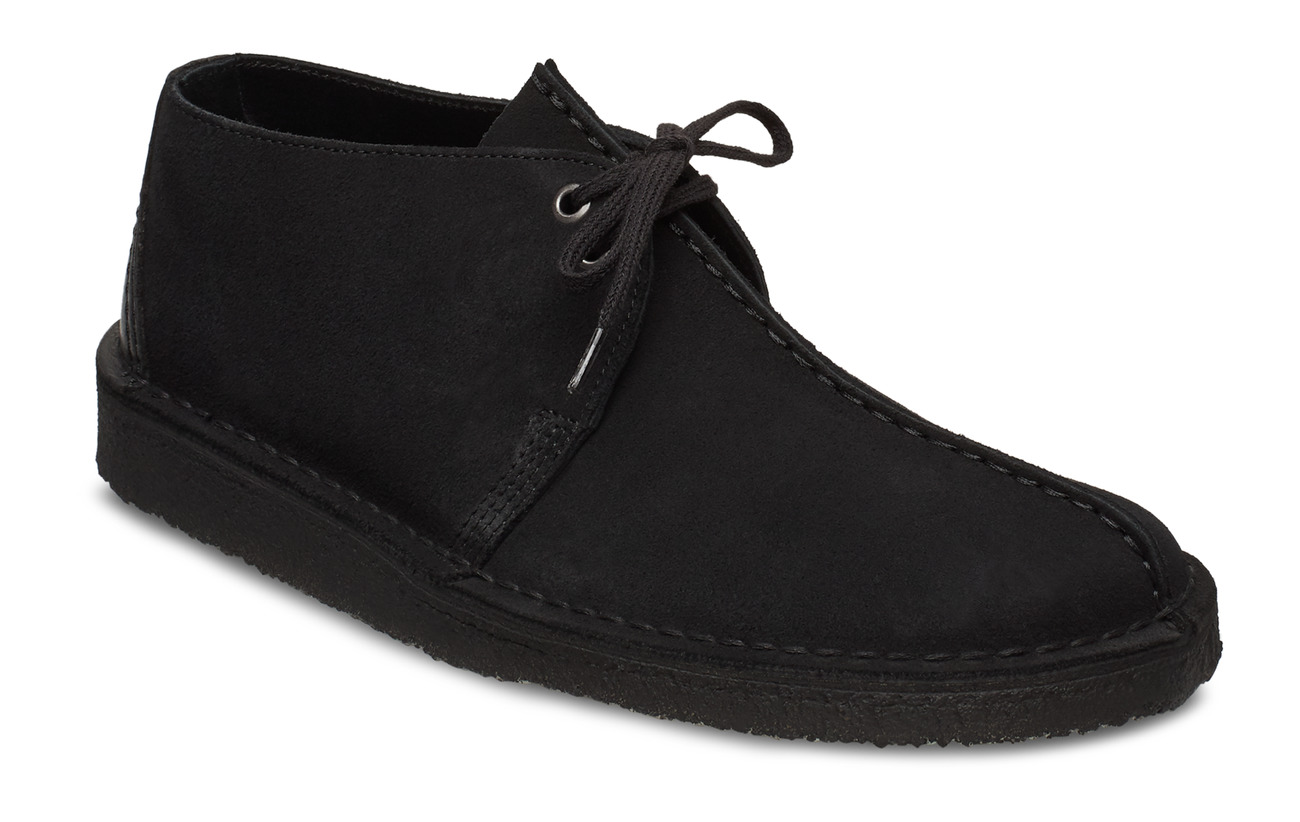 clarks desert trek black suede