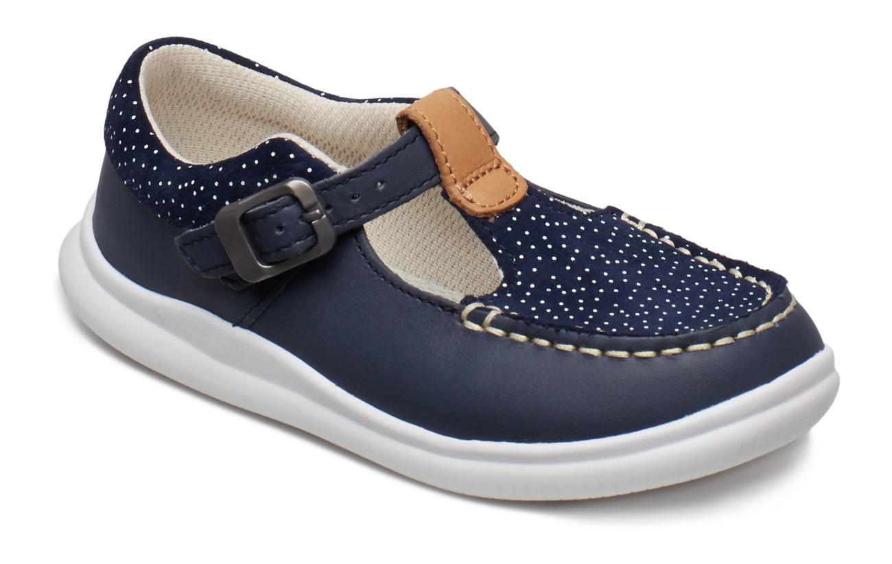 Clarks Cloud Rosa T (Navy Leather), (38 