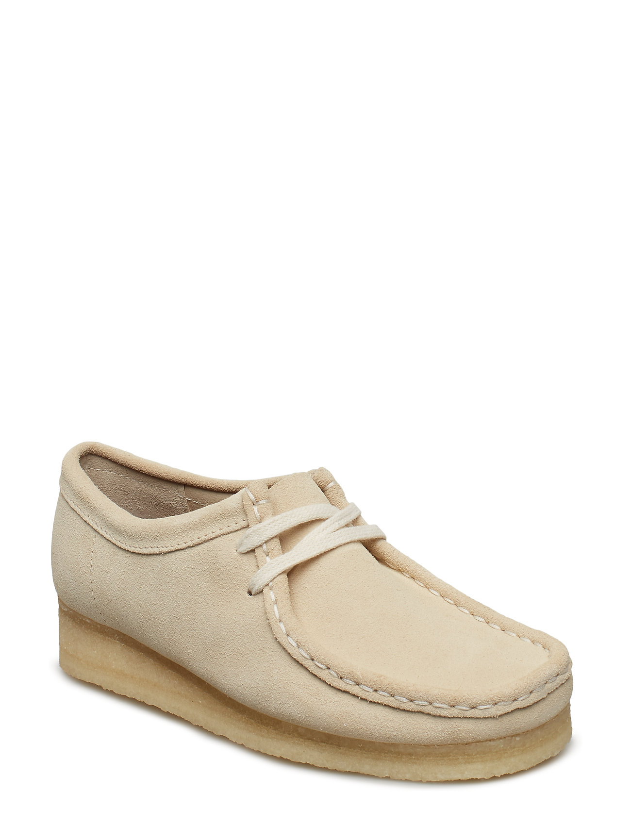 Wallabee Schoenen Met Veters Laag Beige Clarks clarks kopen in de aanbieding