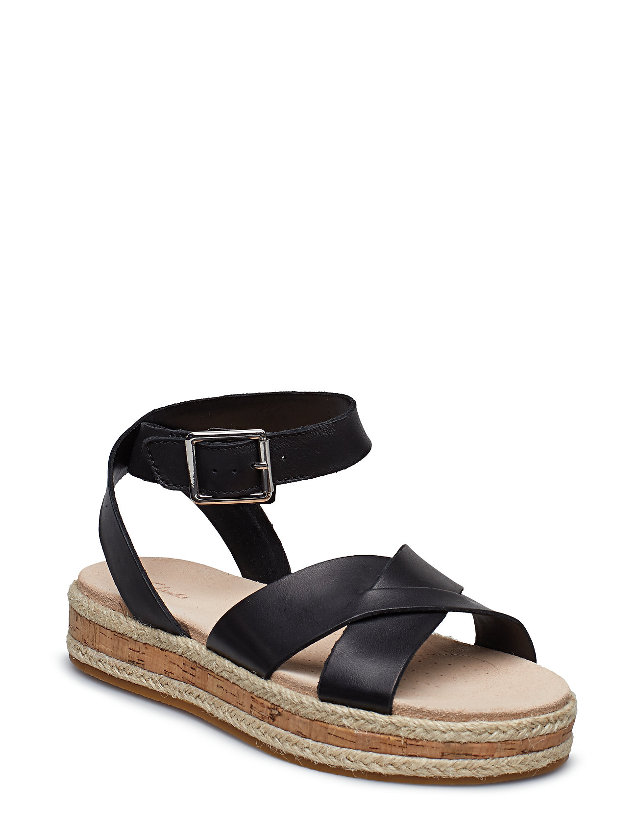Botanic Poppy Platte Sandalen Zwart Clarks clarks kopen in de aanbieding