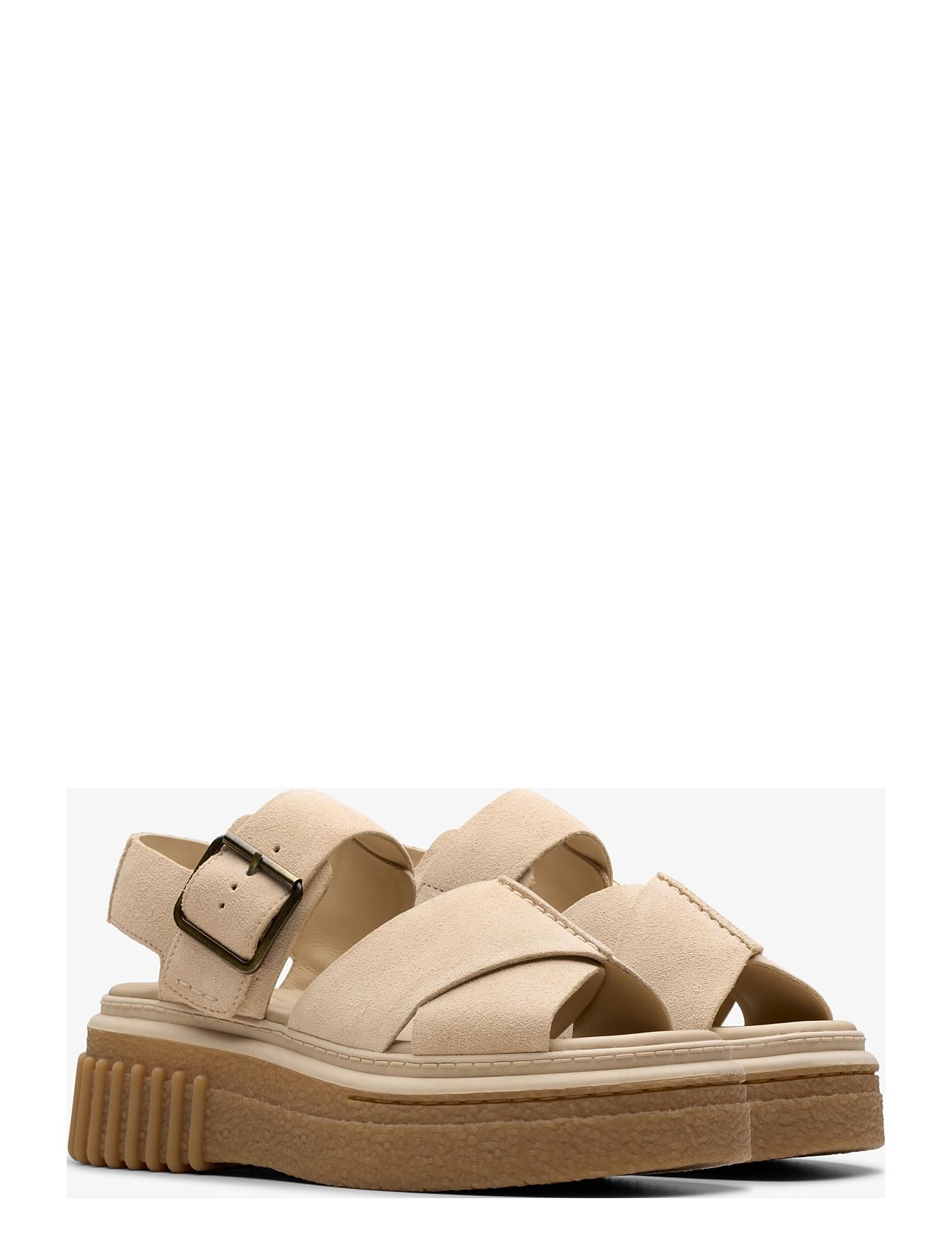 Clarks Evamar Wish D, 40, Beige, Sommersko > Plateausandaler, Dame